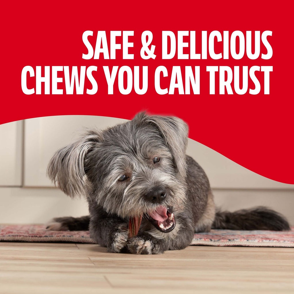 Milk Bone Comfort Chews - Mini Dog Chews with Unique Chewy Texture and Real Beef, 22.2 oz Bag (18 Chews) - 4-Pack