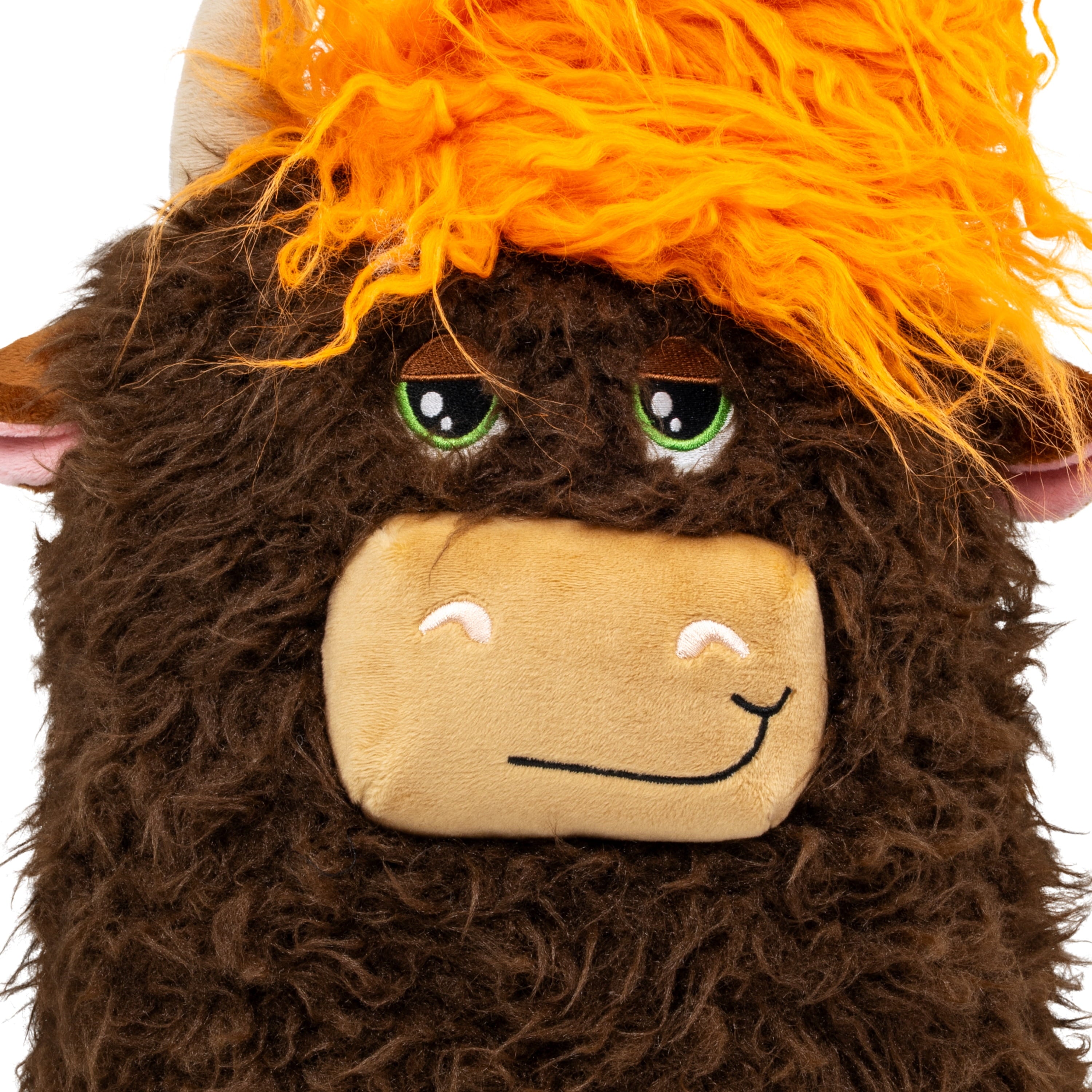 KONG® Comfort Squeaker Dog Toy - Highland Cow, Jumbo Extra Large