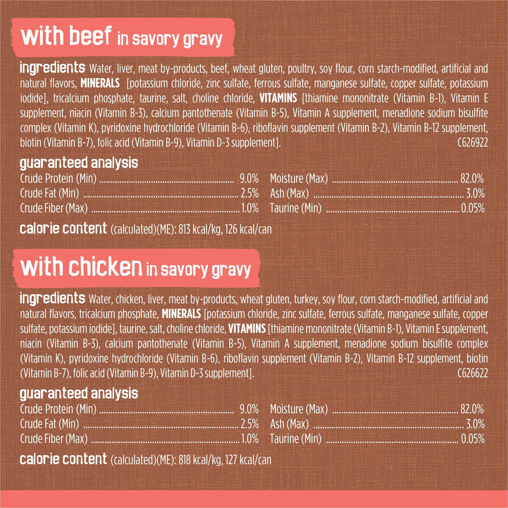 Purina Friskies Extra Chunky Gravy Variety Pack - Wet Cat Food, 5.5 oz Cans - 2-Pack