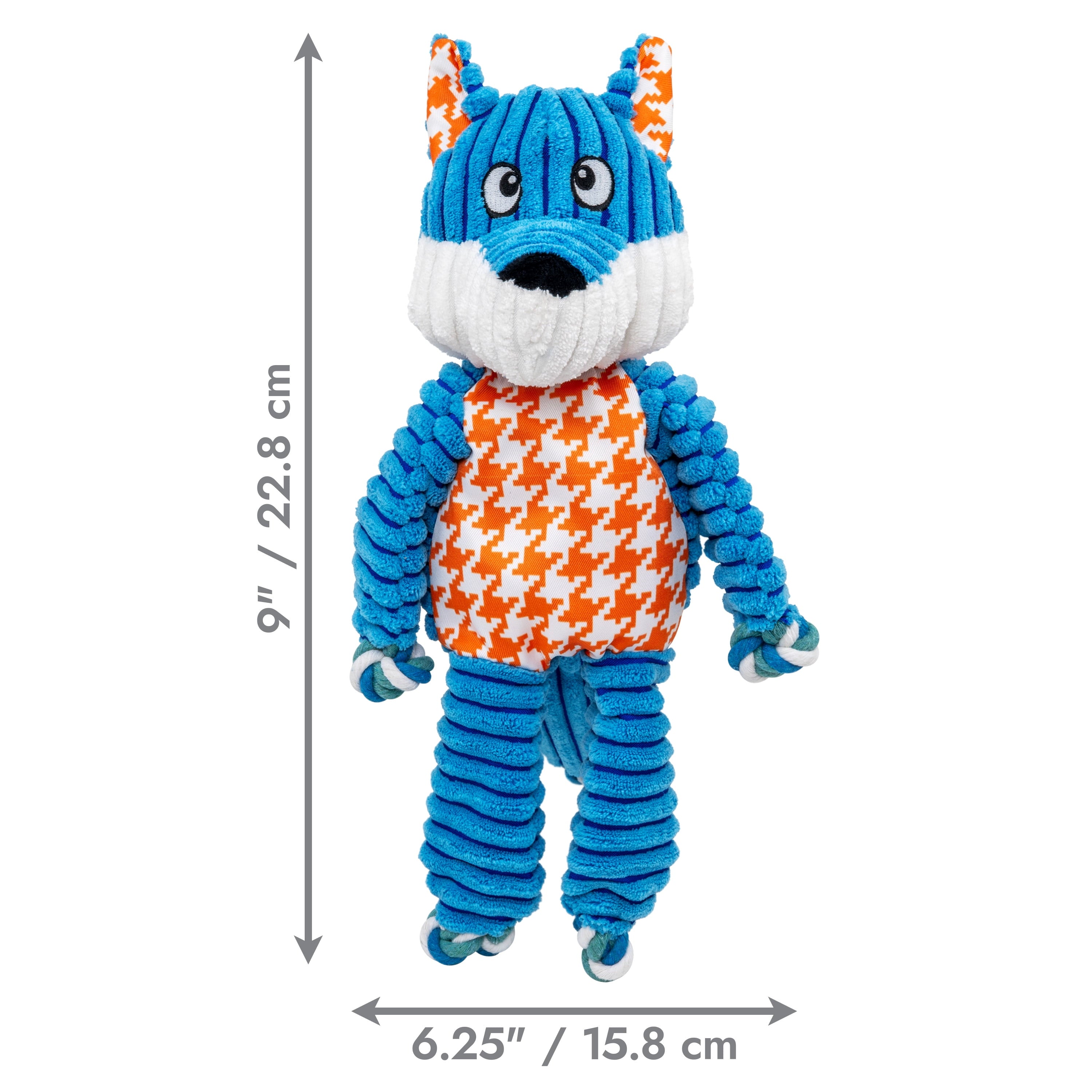 KONG® Floppy Knots Squeaker Dog Toy - Fox, Medium/Large