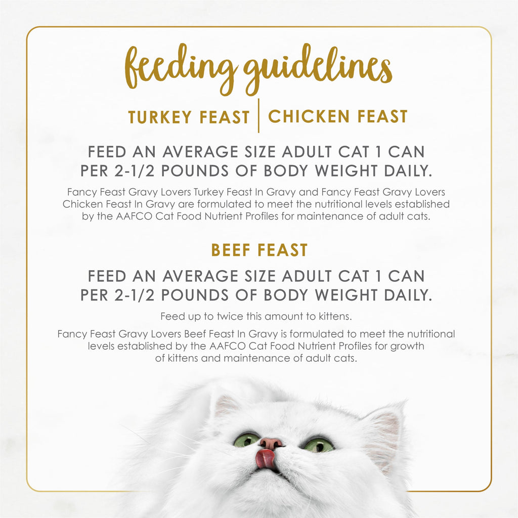 Purina Fancy Feast Gravy Lovers Food - Wet Cat Food Collection, 3 oz Cans
