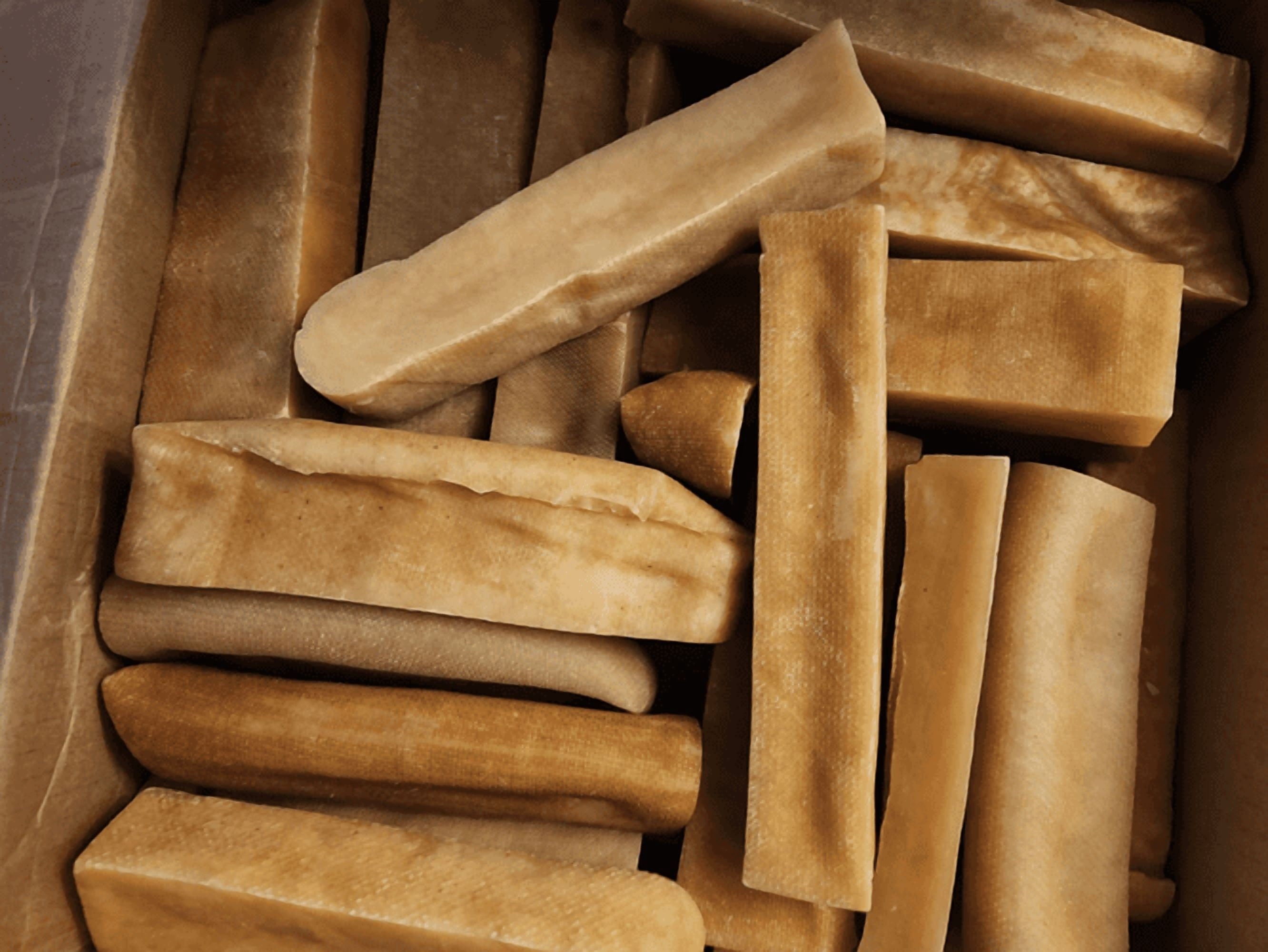 Himalayan Yak Milk Bone Dog Chew Treats for Dogs - Cheese Flavor - 6" long - 3 Pieces!