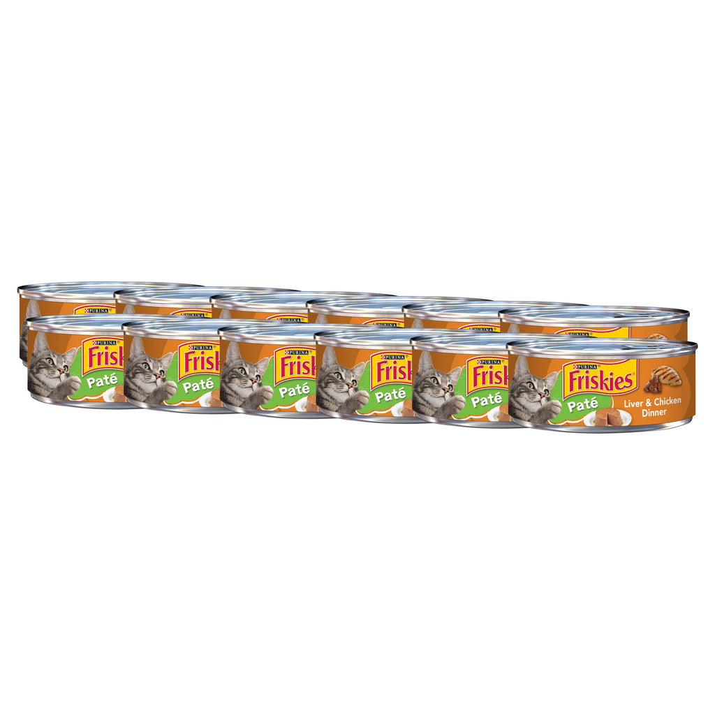 Purina Friskies Liver & Chicken Flavor Pate Wet Cat Food - 5.5 oz Can - 12-Pack