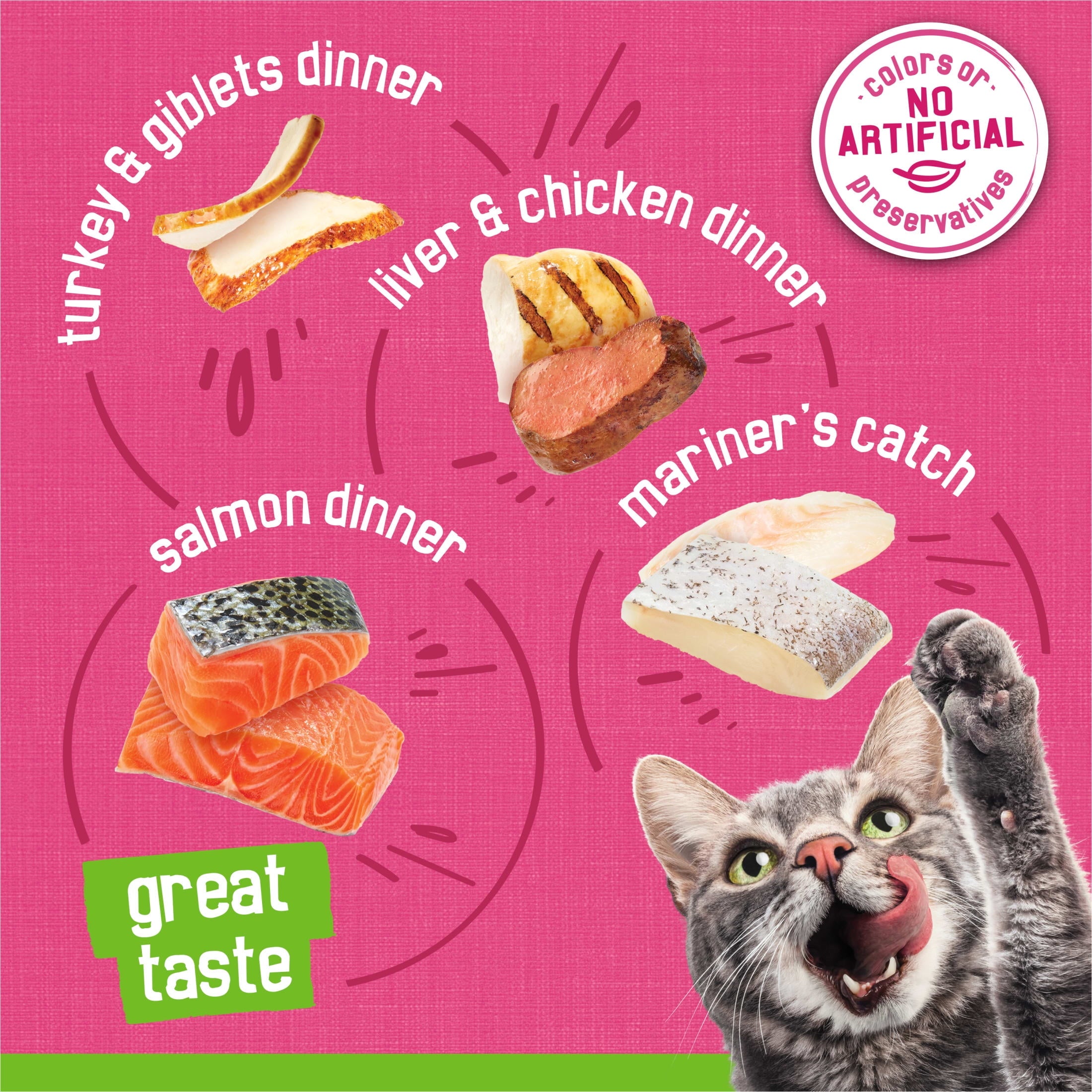 Purina Friskies Pate Variety Pack - Surfin' and Turfin' Favorites, Wet Cat Food, 5.5 oz Can - 2-Pack