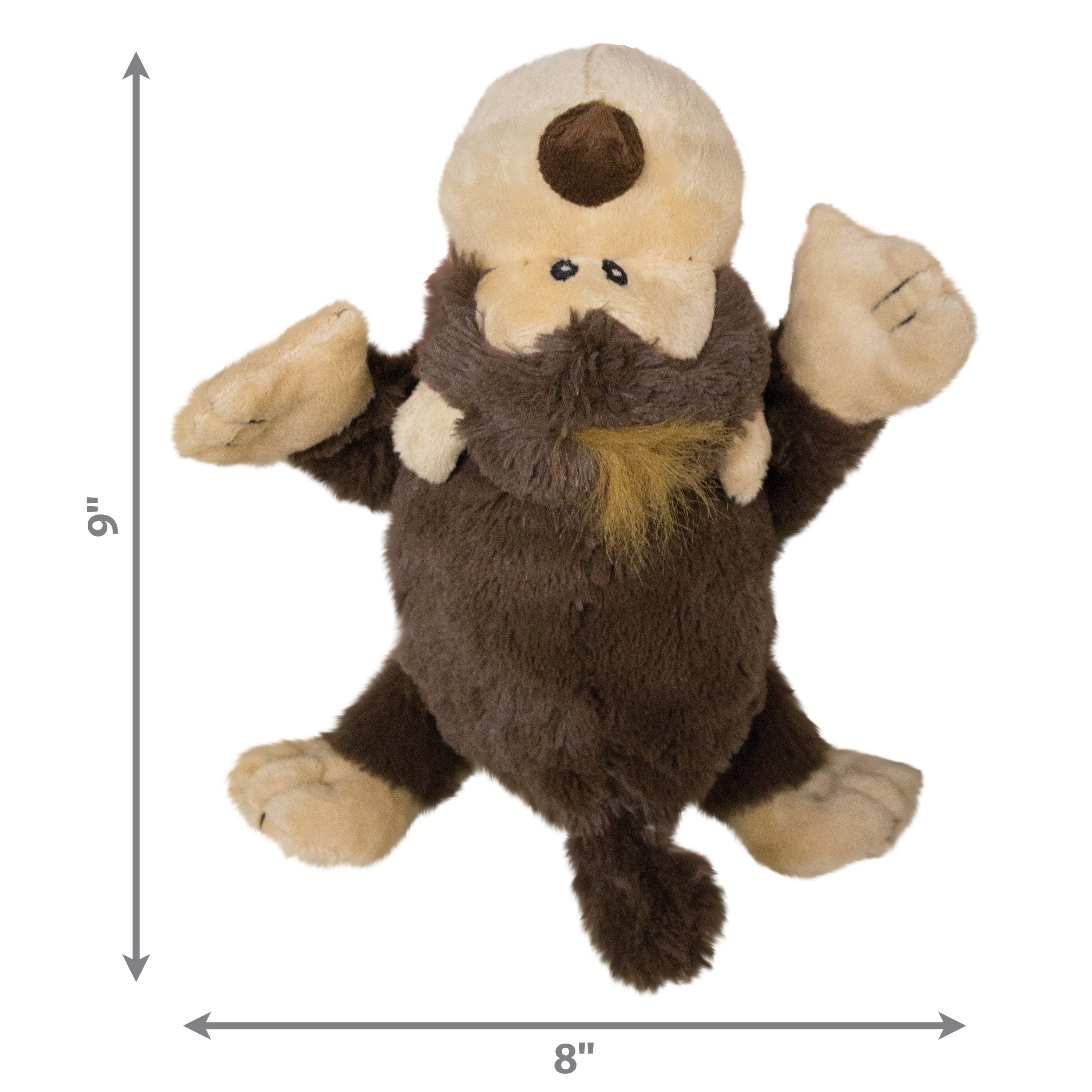 KONG® Cozie™ Plush Dog Toy with Squeaker - Funky Monkey, Medium