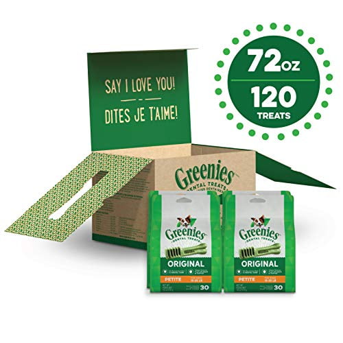 Greenies Original Flavor Dental Treats for Dogs - 18 oz Pouch (4 Pack), Shelf-Stable