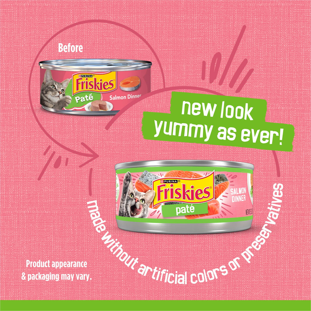 Purina Friskies Pate - Salmon, Wet Cat Food, 5.5 oz Can - 6-Pack