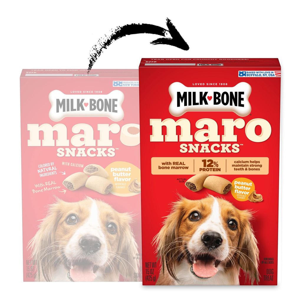 Milk Bone MaroSnacks Peanut Butter Flavor Dog Treats With Bone Marrow - 15 oz