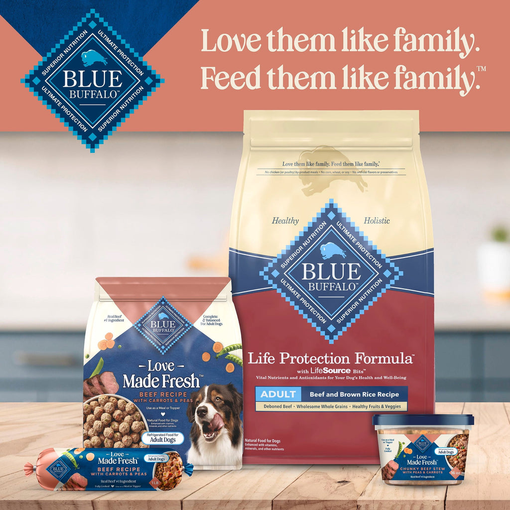 Blue Buffalo Love Made Fresh Dog Food - Refrigerated, Beef Meatball 1.5lb Pouch - 6-Pack