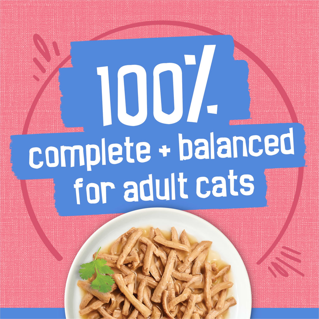 Purina Friskies Shreds With Salmon in Sauce - Wet Cat Food, 5.5 oz Can, 24 Pack
