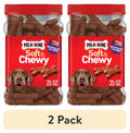 Milk Bone Soft & Chewy Dog Treats - Made with Real Beef & Filet Mignon, 25 oz Canister - 2-Pack