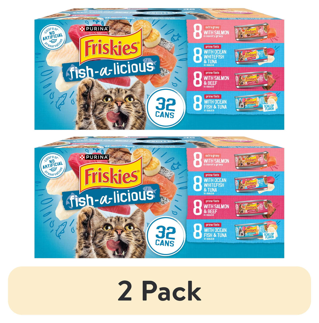 Purina Friskies Fish-A-Licious Variety Pack - Wet Cat Food, 5.5 oz Cans - 2-Pack