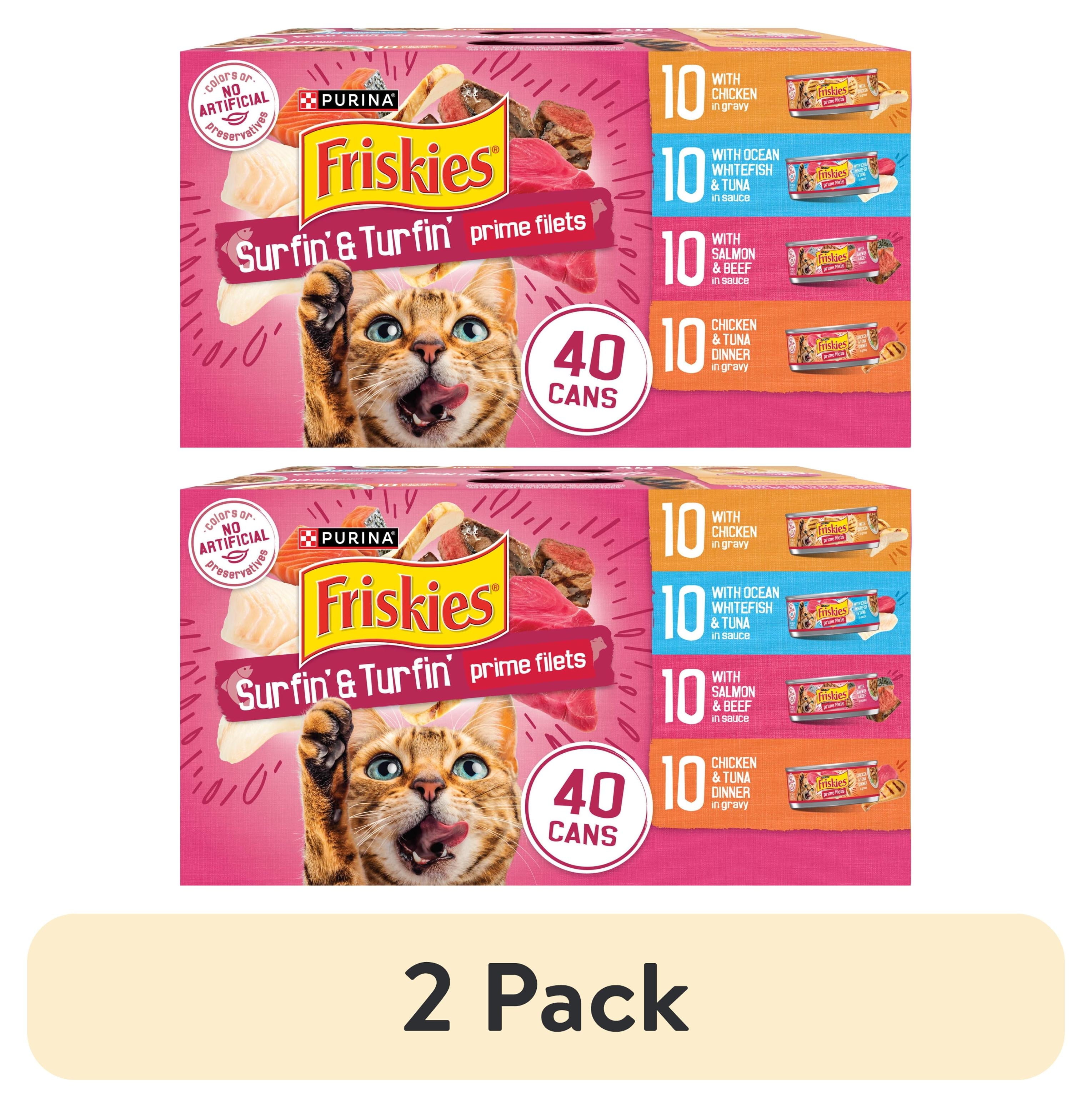 Purina Friskies Surfin' and Turfin' Variety Pack - Wet Cat Food, 5.5 oz Cans - 2-Pack