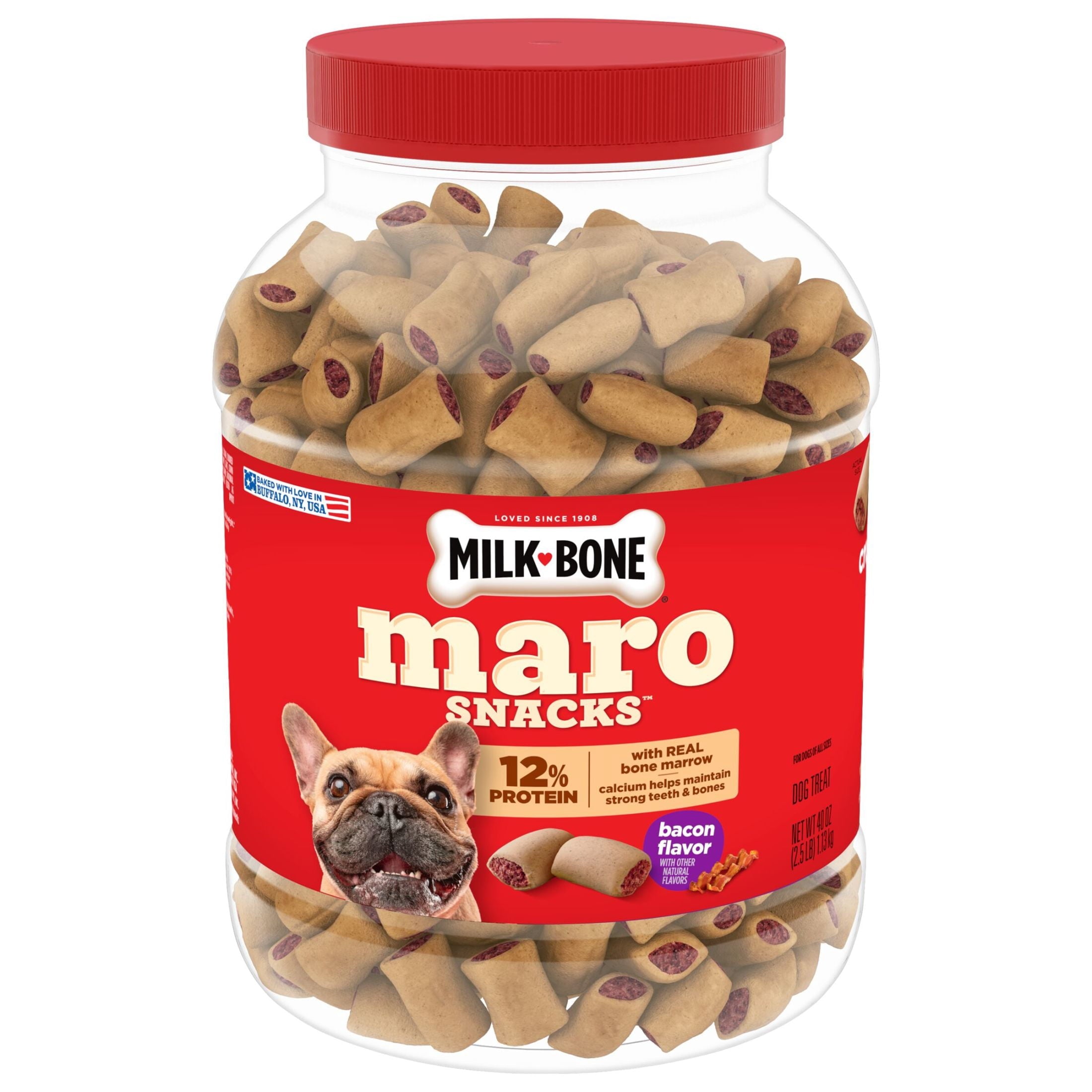 Milk Bone MaroSnacks Bacon Flavor Small Dog Treats With Bone Marrow - 40 ozs