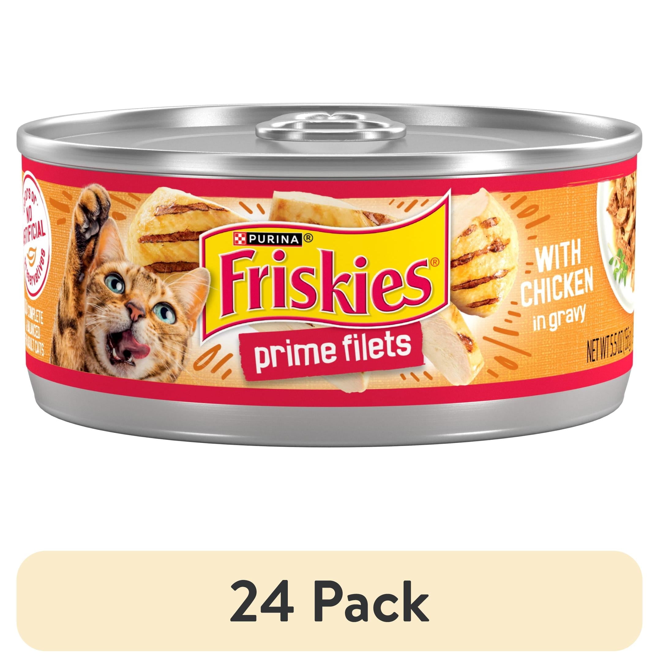 Purina Friskies Prime Filet - Chicken in Gravy, Wet Cat Food, 5.5 oz Can - 24-Pack