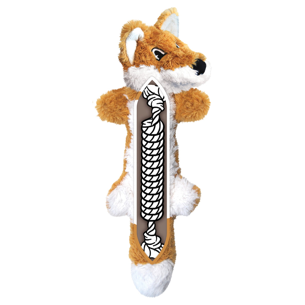KONG® Scrunch Knots Stuffing Free Dog Toy - Racoon, Medium/Large