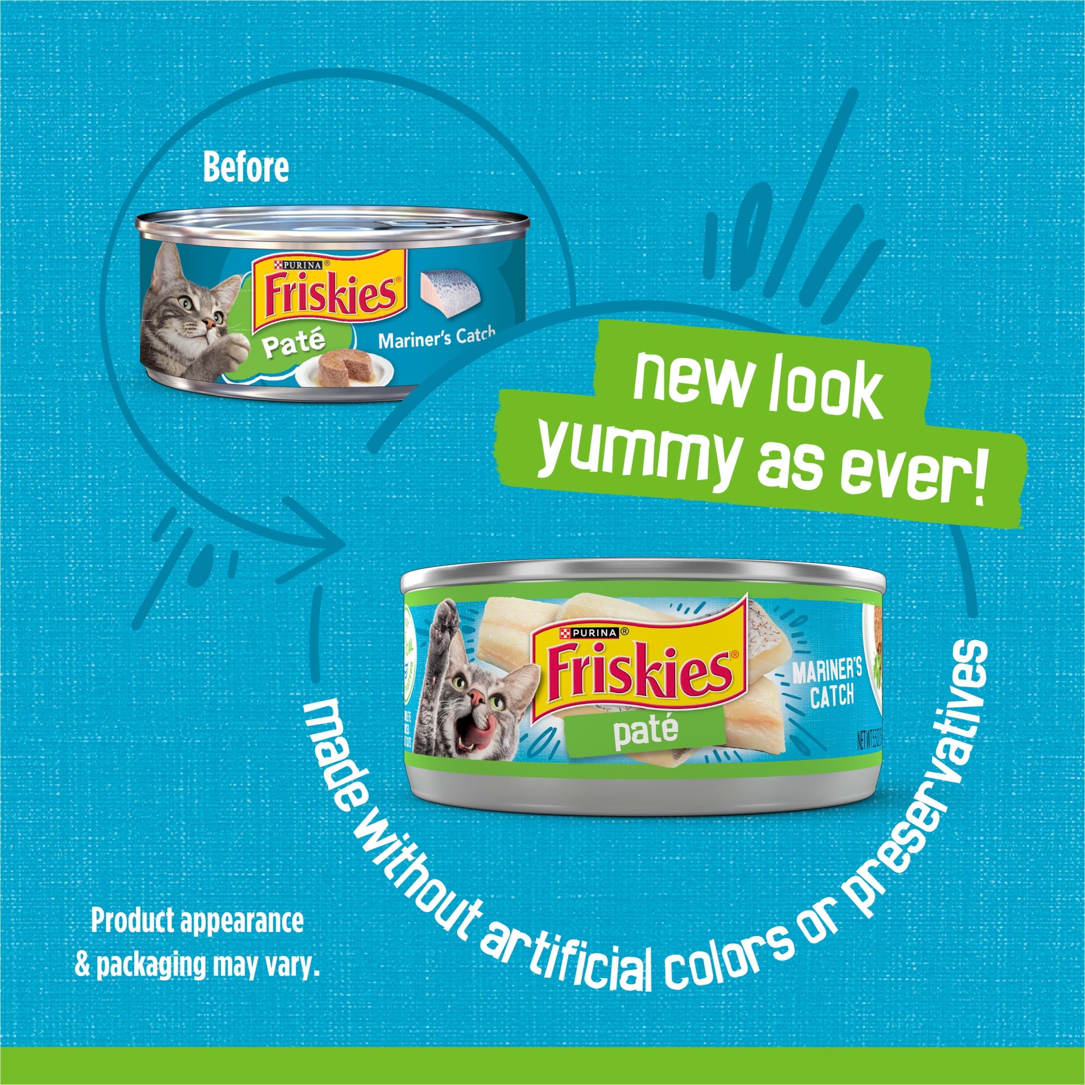 Purina Friskies Mariner's Catch Fish Flavor Pate Wet Cat Food - 5.5 oz Can - 12-Pack
