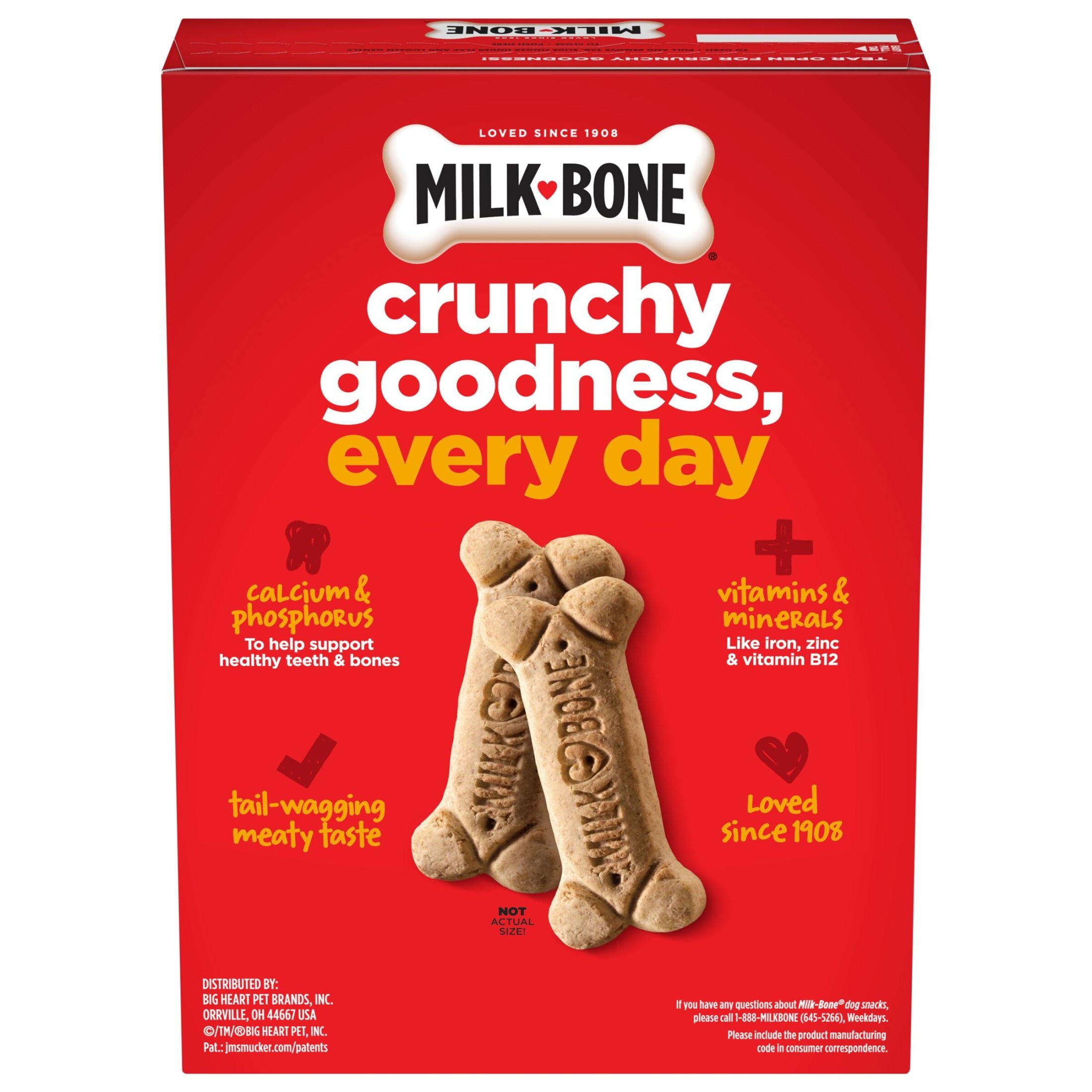 Milk Bone Crunchy Medium Dog Treats - 24 oz Box, Original Beef Flavor