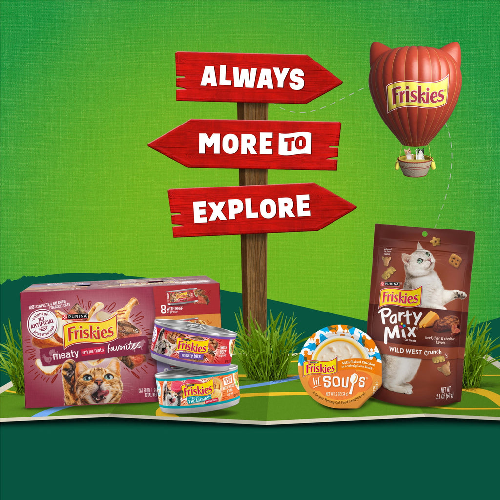 Purina Friskies Tender and Crunchy Dry Cat Food Flavors of Chicken - Beef, Carrots and Green Beans, 3.15 lb Bag