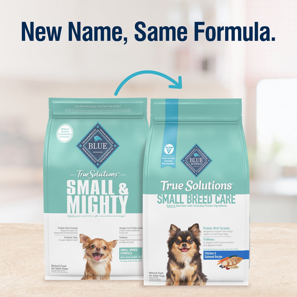 BLUE True Solutions Small & Mighty Adult Small Breed Dog Dry Food - Chicken, 11-lb. Bag