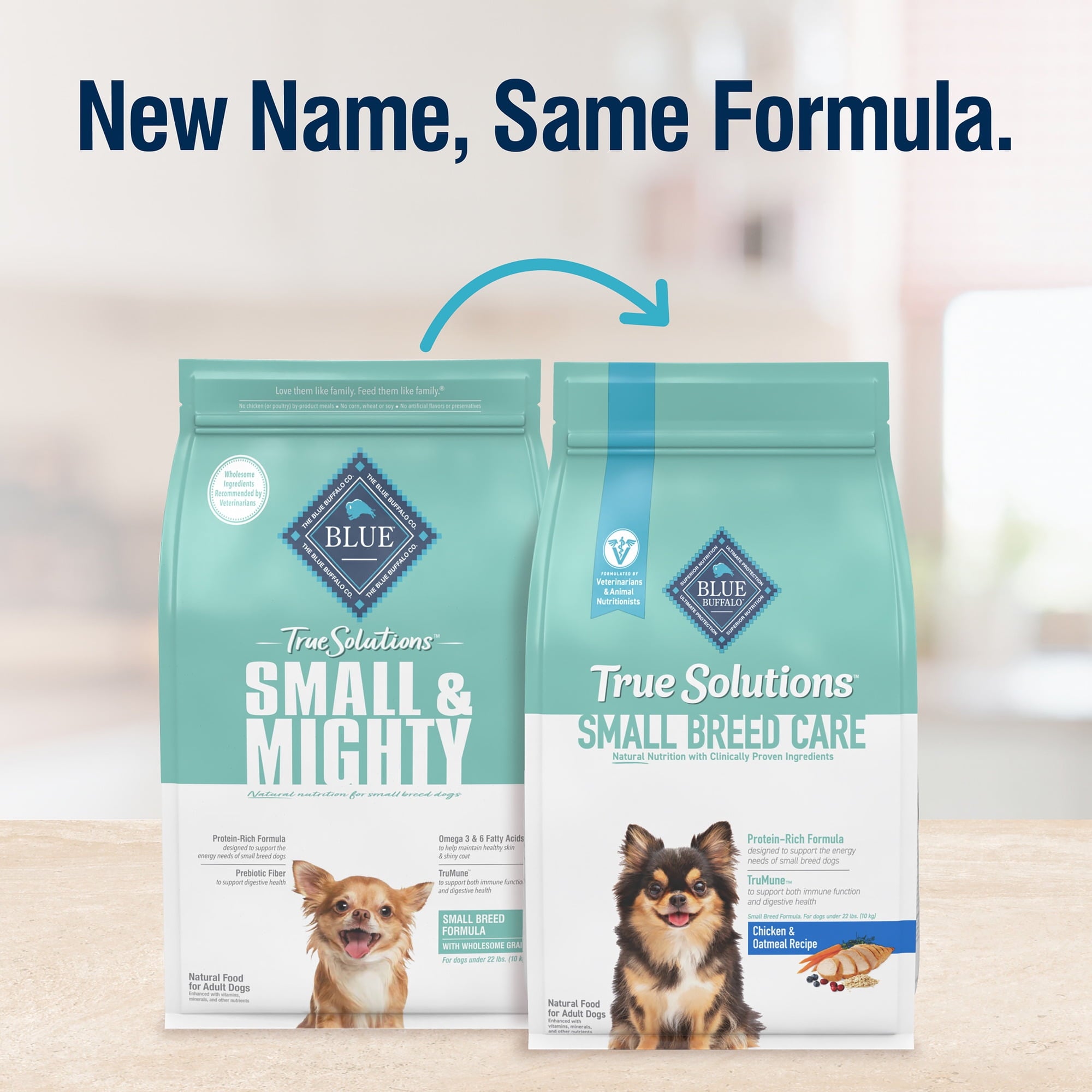 BLUE True Solutions Small & Mighty Adult Small Breed Dog Dry Food - Chicken, 11-lb. Bag