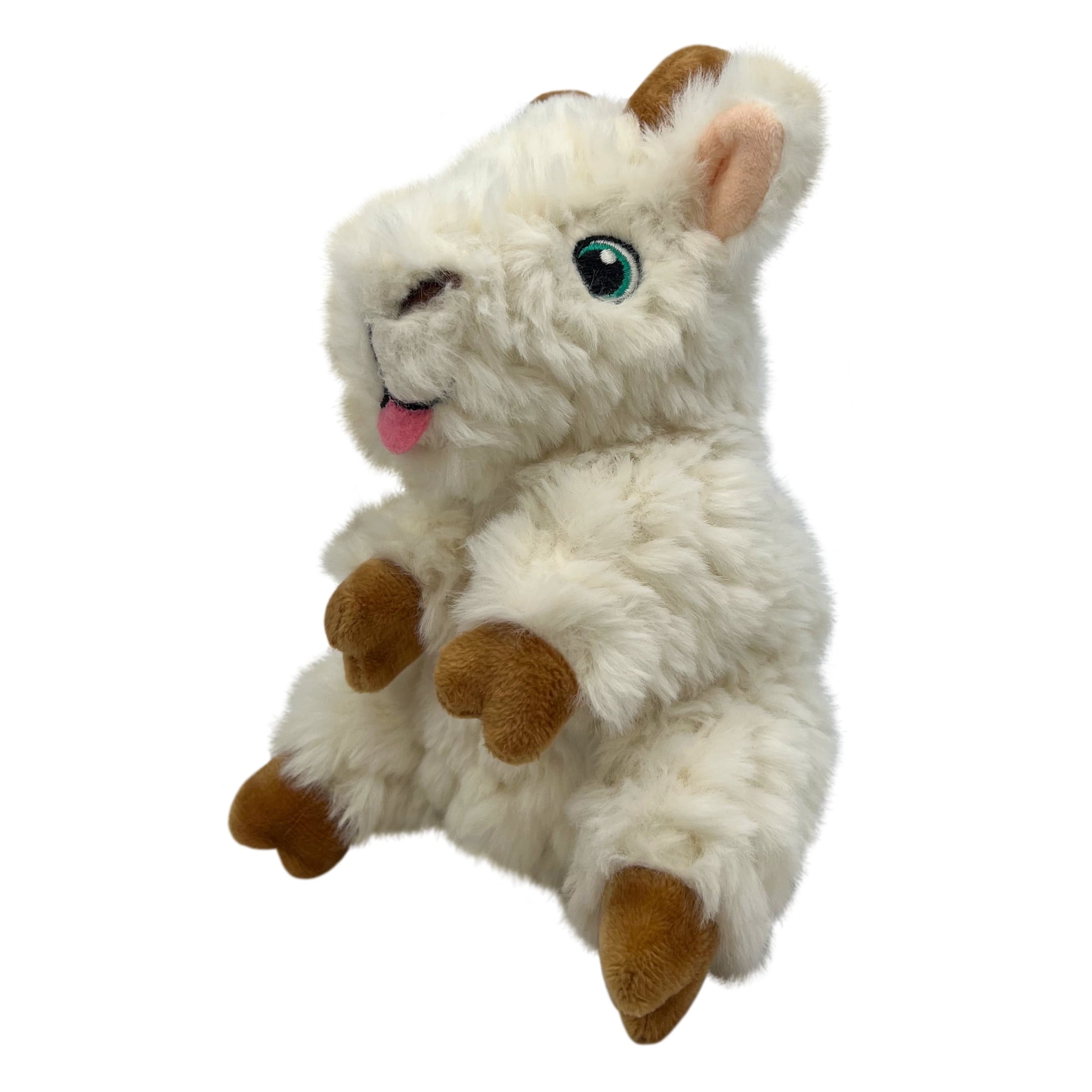 KONG® Comfort Tykes Fluffy Dog Toy - Removable Squeaker, Goat, Small
