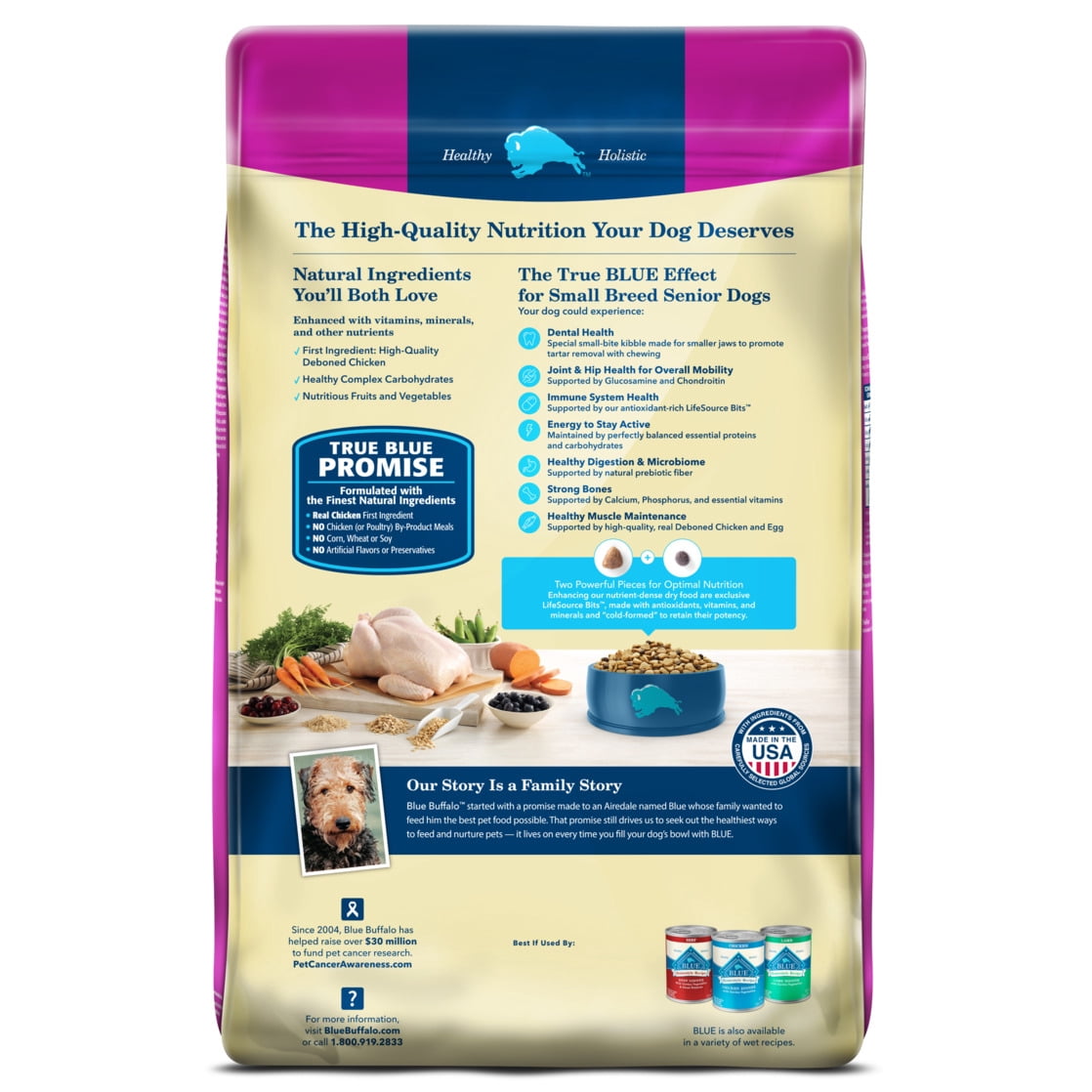 Blue Buffalo Life Protection Formula Small Breed Senior Dry Dog Food - Chicken & Rice, 15lb