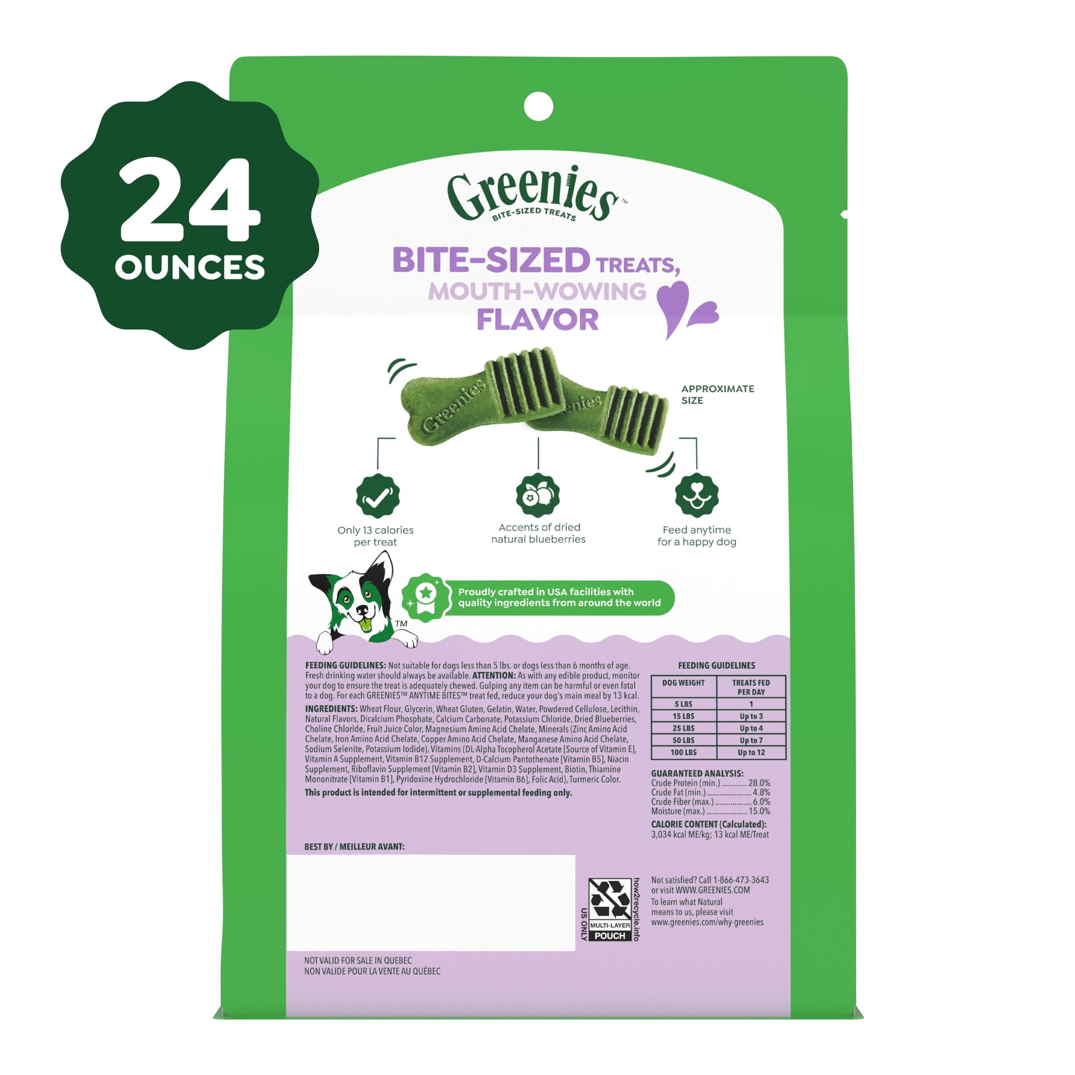 Greenies Anytime Bites Original Flavor Dog Treats - 24 oz Bag