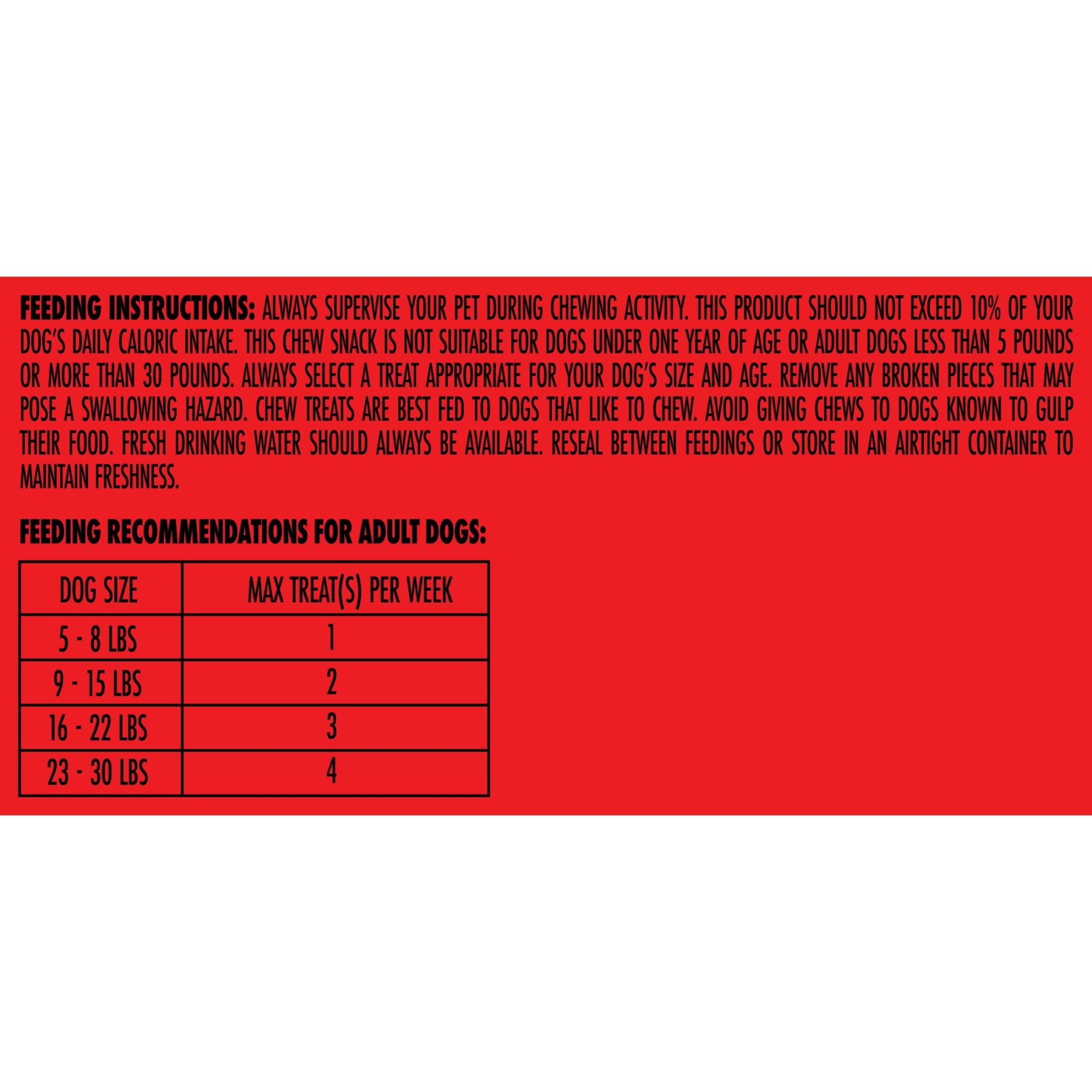 Milk Bone Comfort Chews - Mini Dog Chews with Unique Chewy Texture and Real Beef, 22.2 oz Bag (18 Chews) - 4-Pack