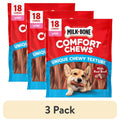 Milk Bone Comfort Chews - Mini Dog Chews with Unique Chewy Texture and Real Beef, 22.2 oz Bag (18 Chews) - 3-Pack