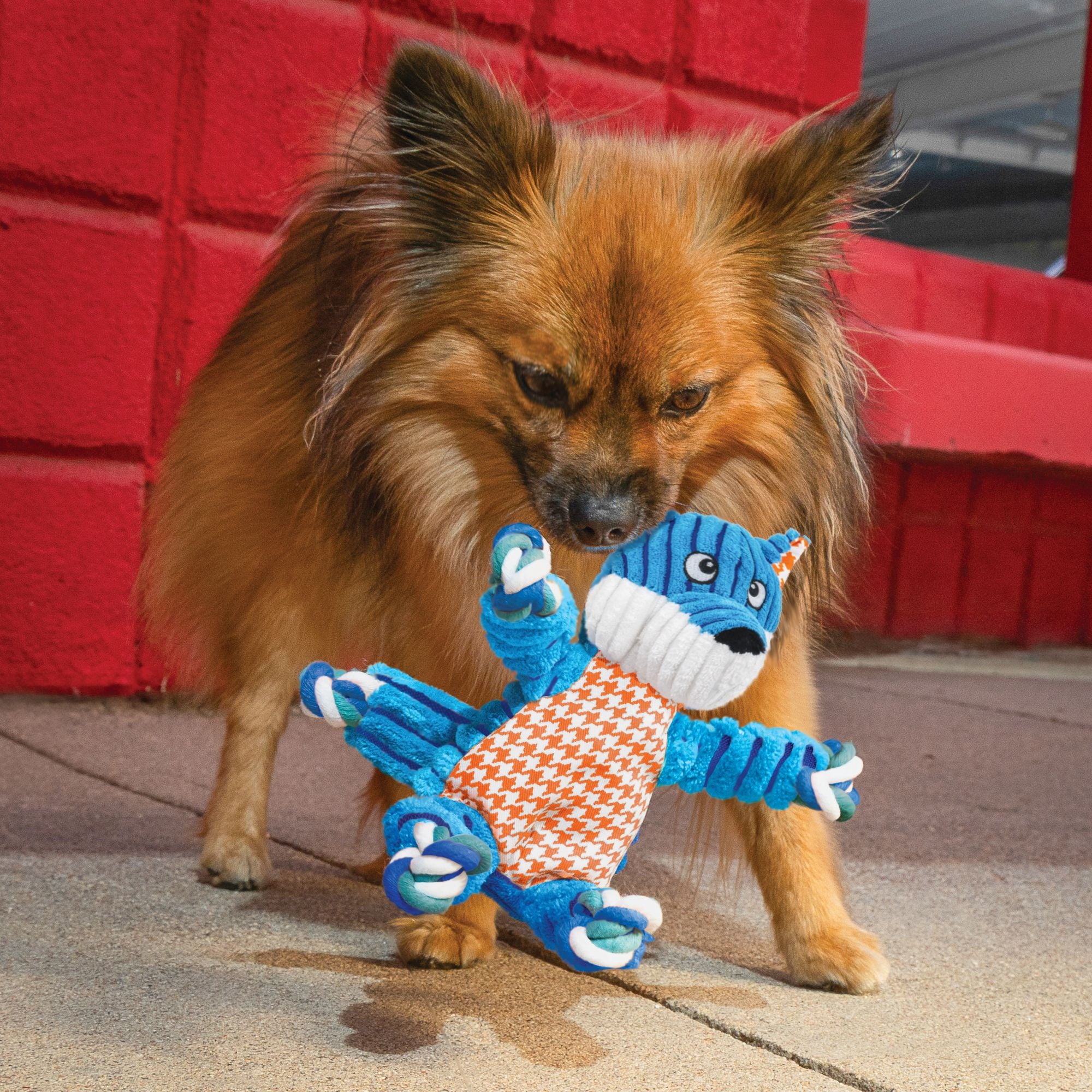 KONG® Floppy Knots Squeaker Dog Toy - Fox, Medium/Large