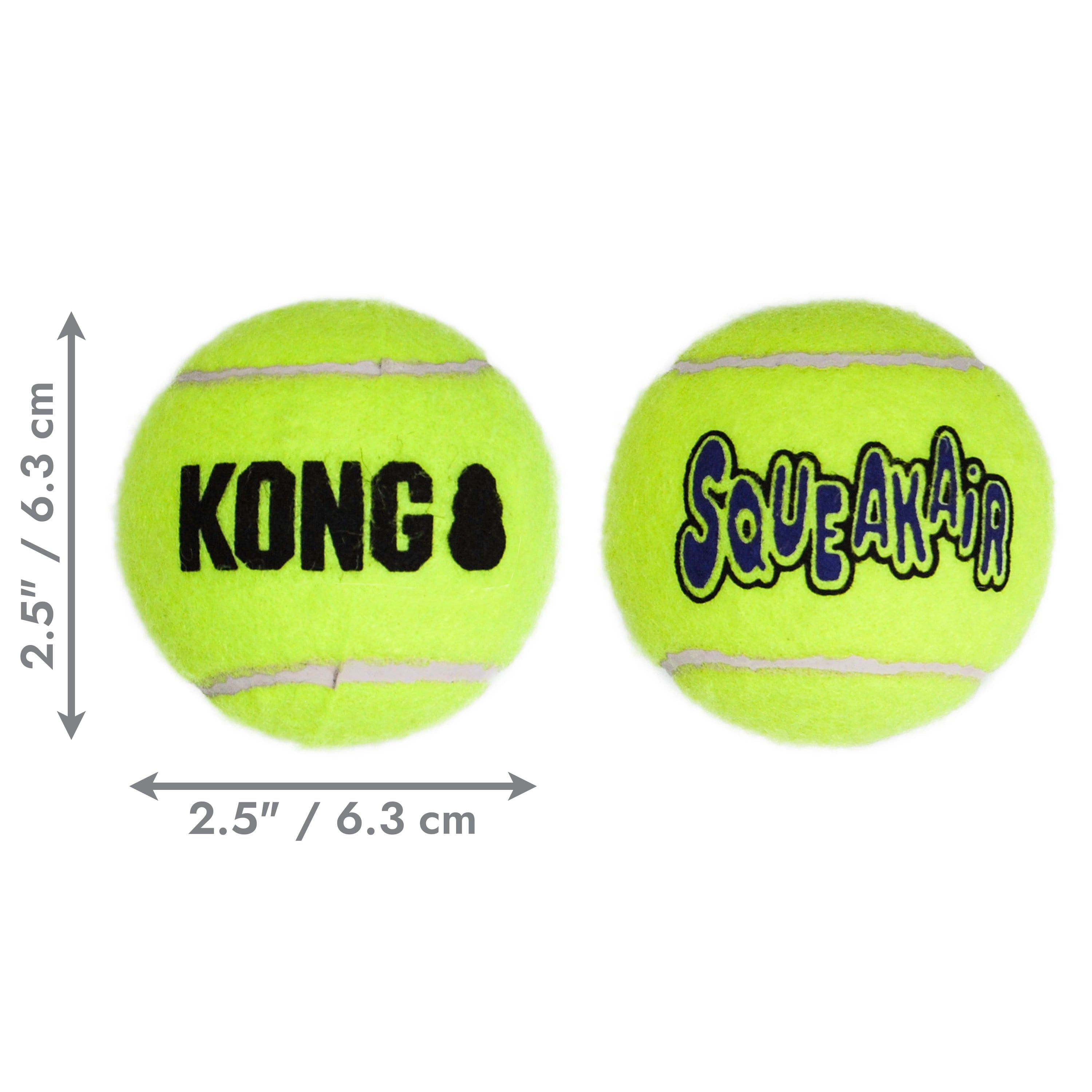 KONG® SqueakAir Tennis Balls Fetch Dog Toy with Squeaker - Medium, 3 Count