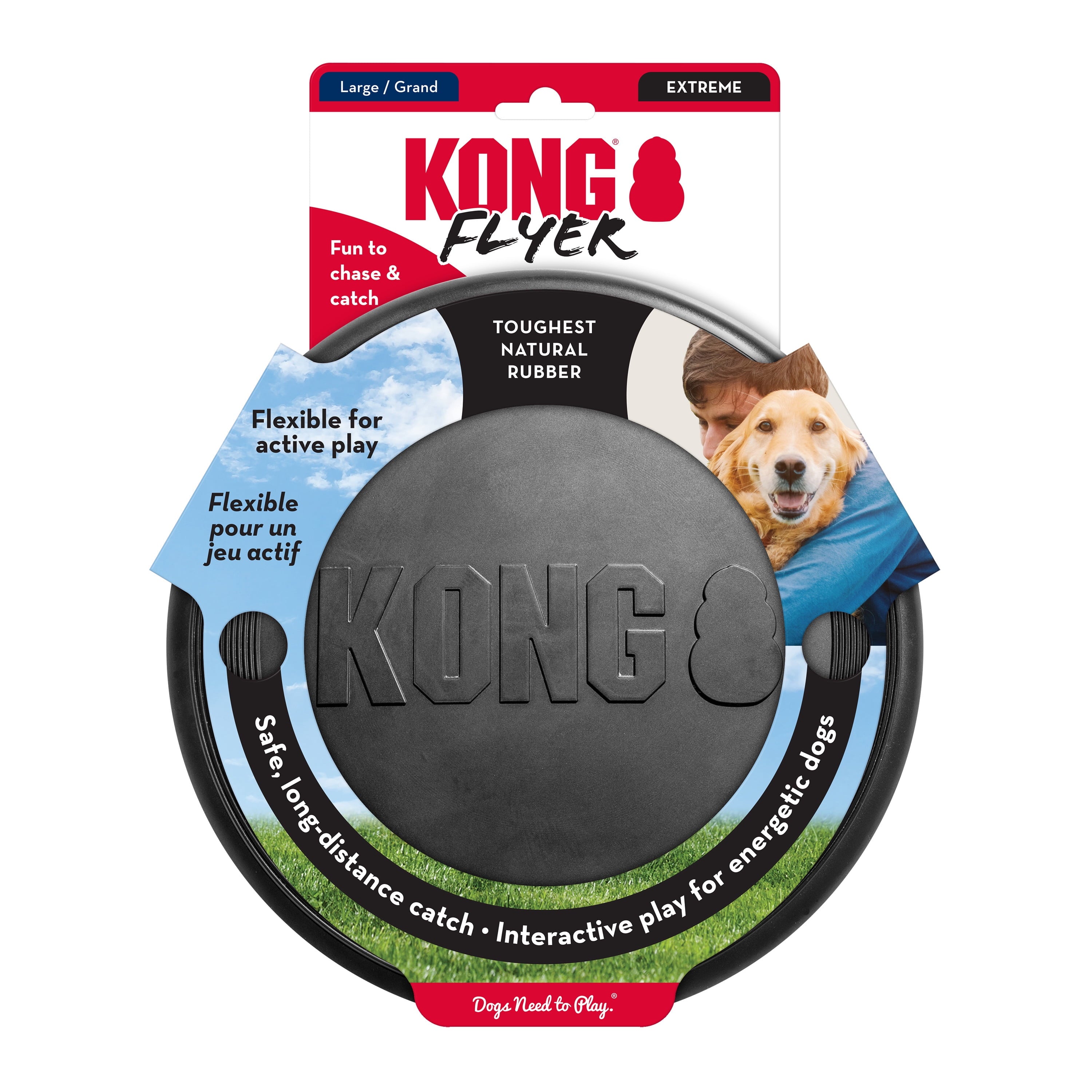 KONG® Extreme Flyer Disc for Power Chewers - Large, for Dogs Between 30-65 lbs
