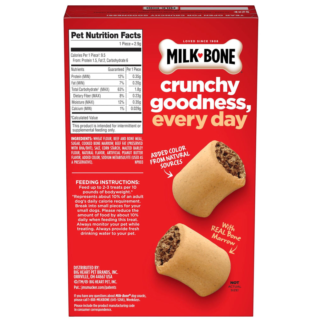 Milk Bone MaroSnacks Peanut Butter Flavor Dog Treats With Bone Marrow - 15 oz