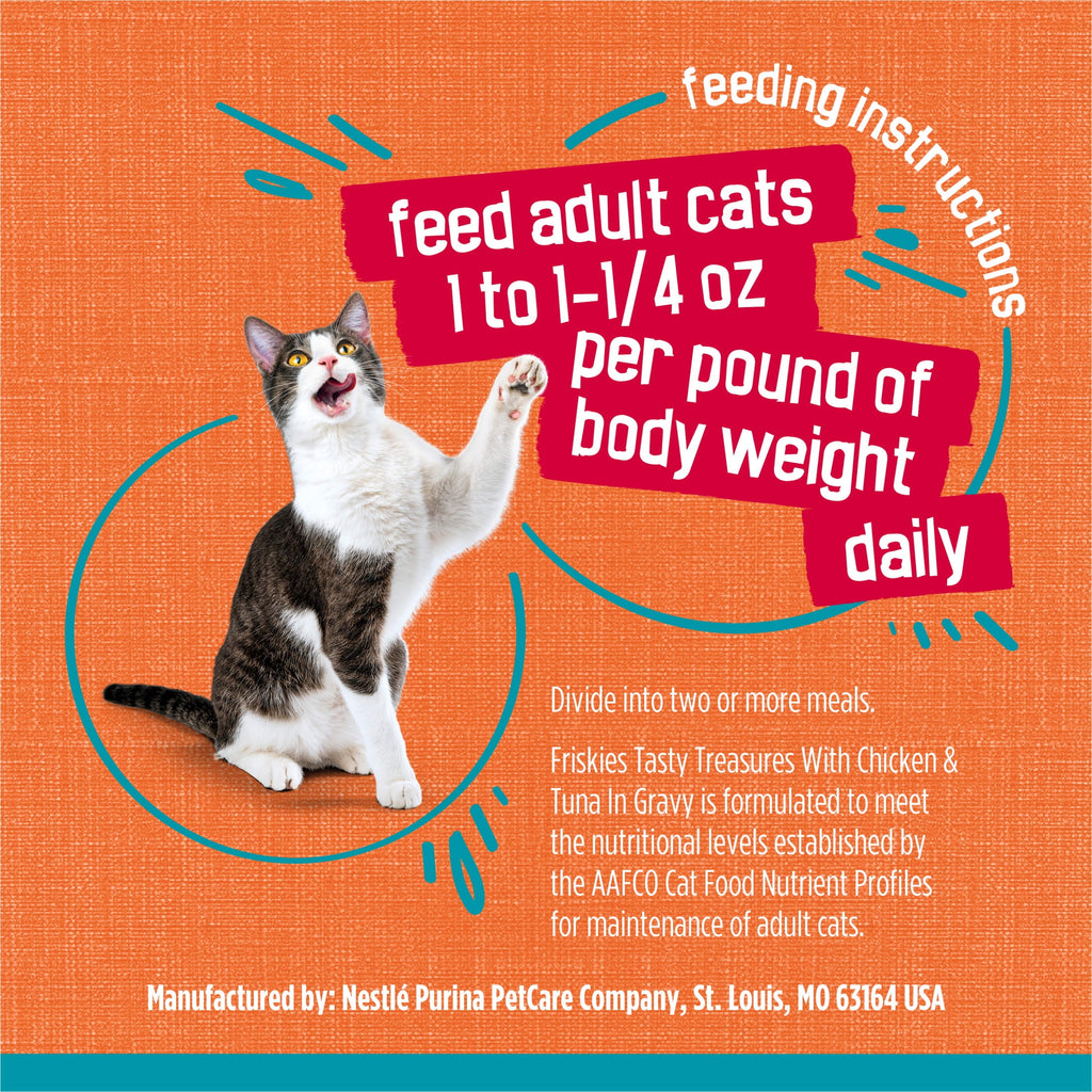 Purina Friskies Chicken and Tuna - Wet Cat Food, 5.5 oz Cans - 2-Pack