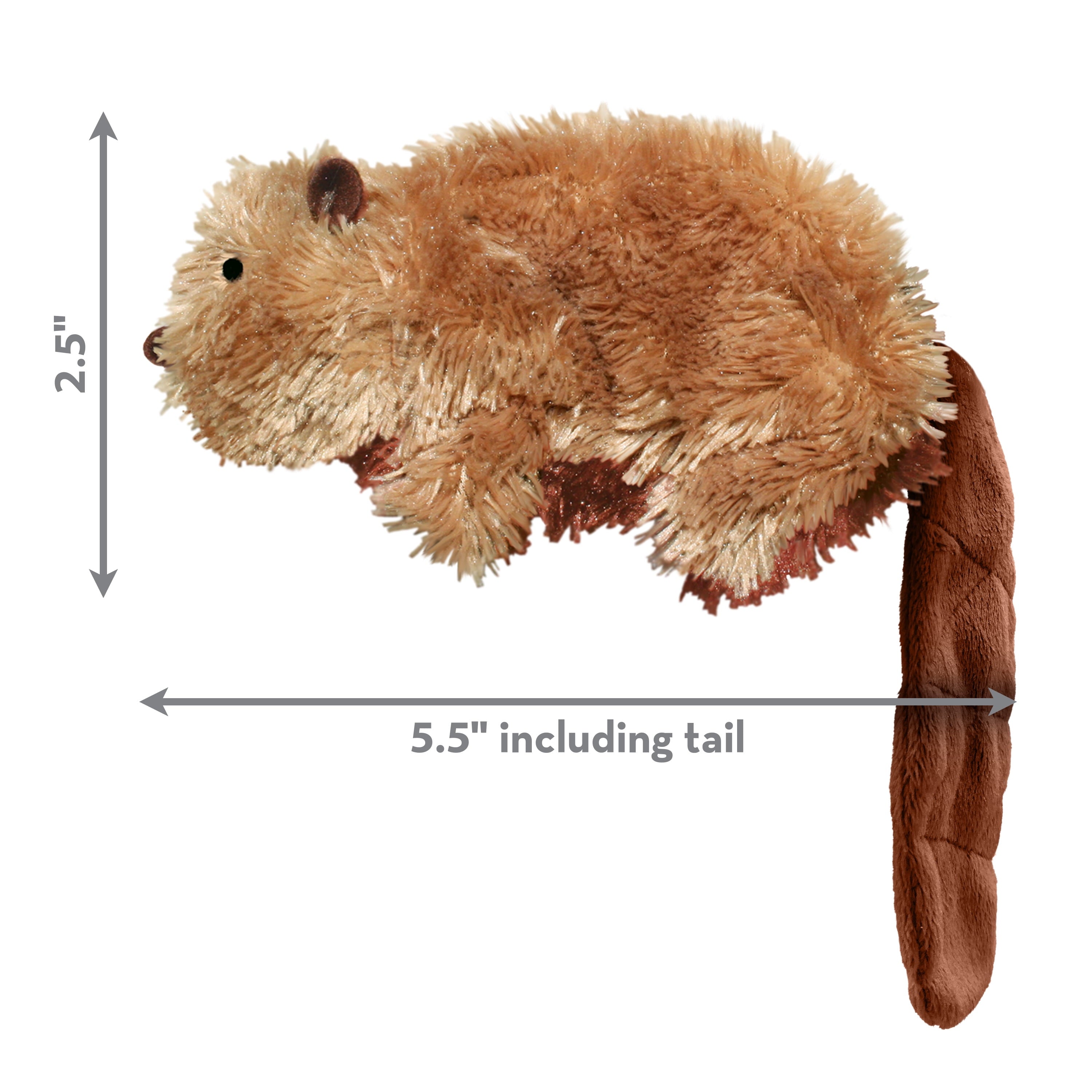 KONG® Dr.Noyz Dog Toy with Squeaker - Beaver, Small for Dogs Up to 20 lbs
