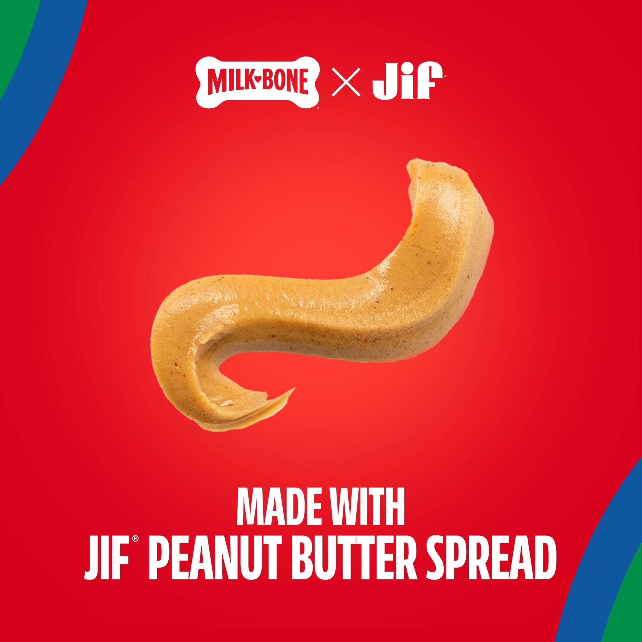 Milk Bone Natural Peanut Butter Spread with Jif - Lickable Dog Treats in a Squeezable Pouch, 5 oz