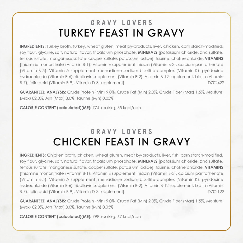 Purina Fancy Feast Gravy Lovers Food - Wet Cat Food Collection, 3 oz Cans