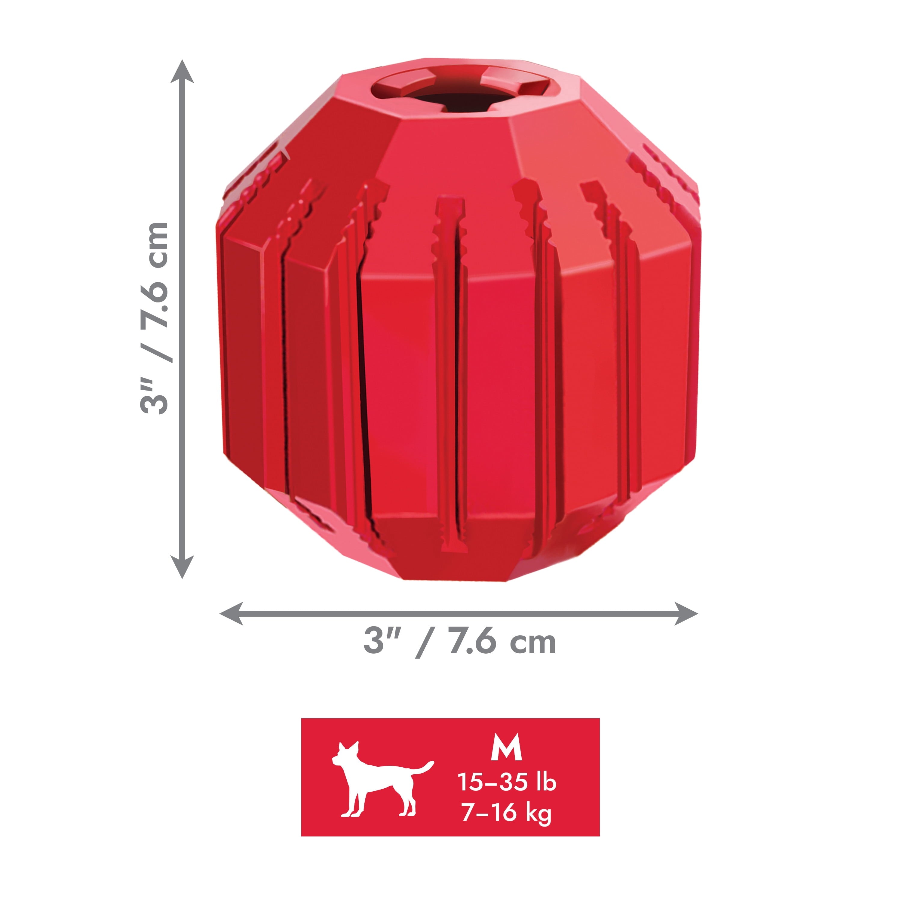 KONG® Stuff-a-Ball Classic Rubber Dog Toy - Ball, Medium