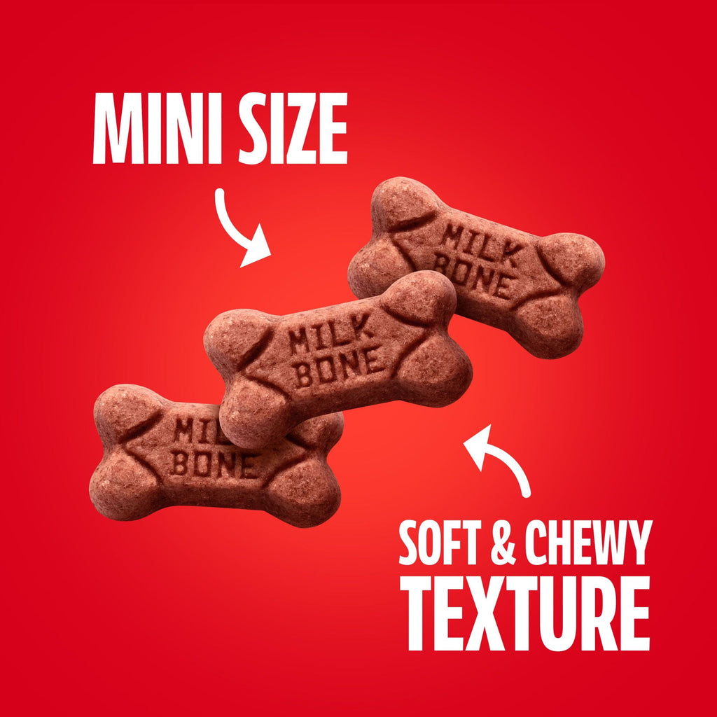 Milk Bone Soft & Chewy Dog Training Treats Made With Real Filet Mignon - Mini Size, 4.5 oz Bag