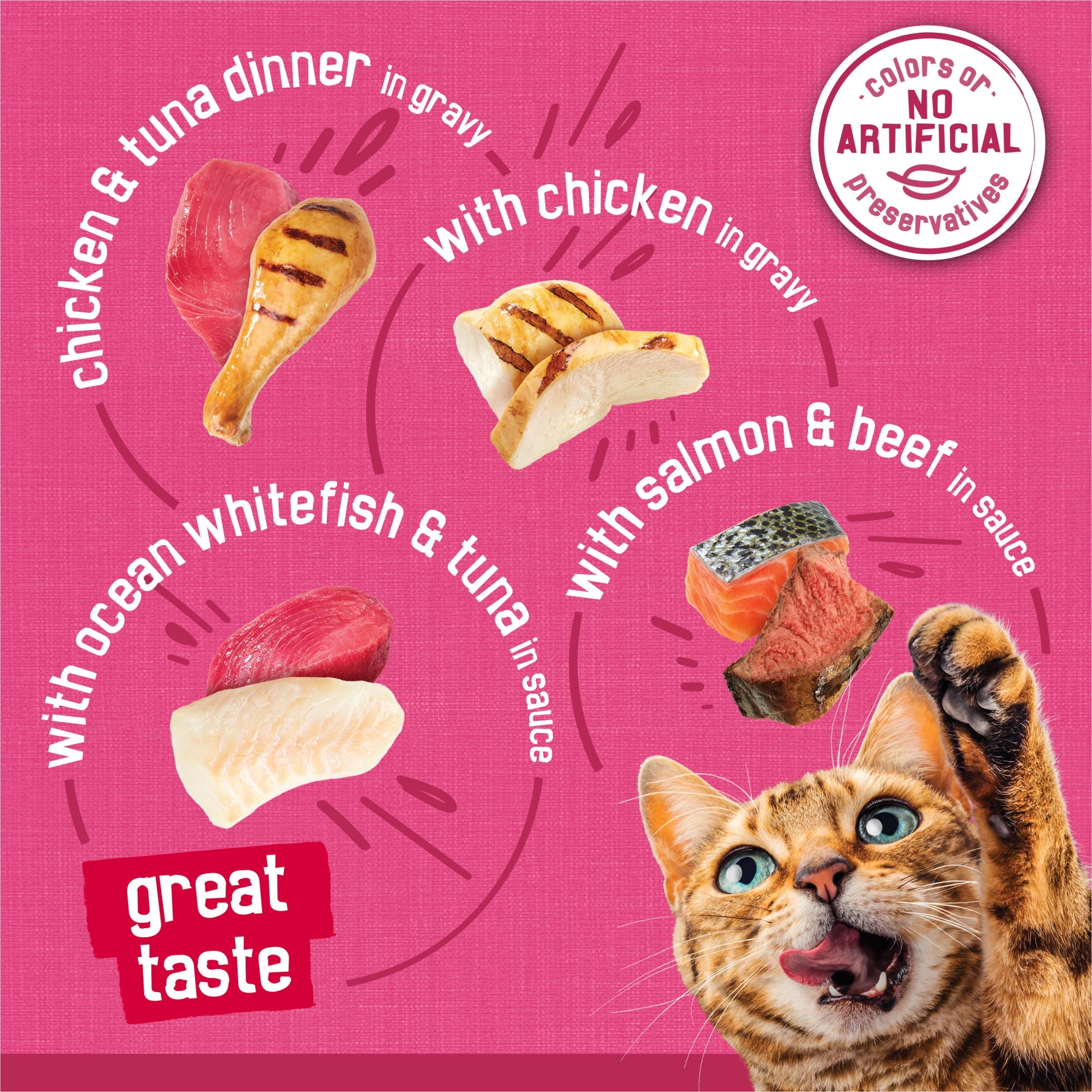 Purina Friskies Surfin' and Turfin' Variety Pack - Wet Cat Food, 5.5 oz Cans