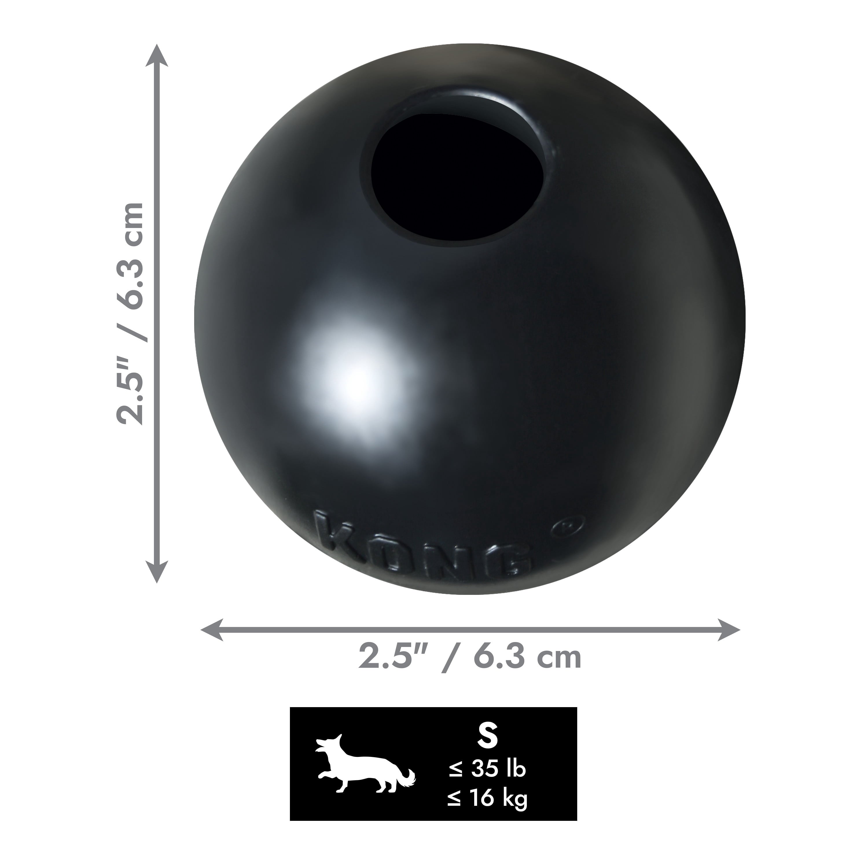 KONG® Extreme Ball Puncture Resistant Dog Toy for Power Chewers - Small, for Dogs Up to 20 lbs