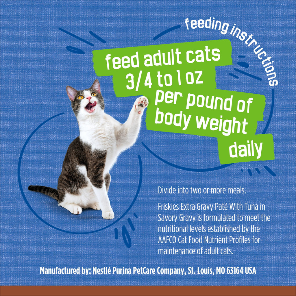 Purina Friskies Gravy Pate - Tuna, Wet Cat Food, 5.5 oz Can - 6-Pack