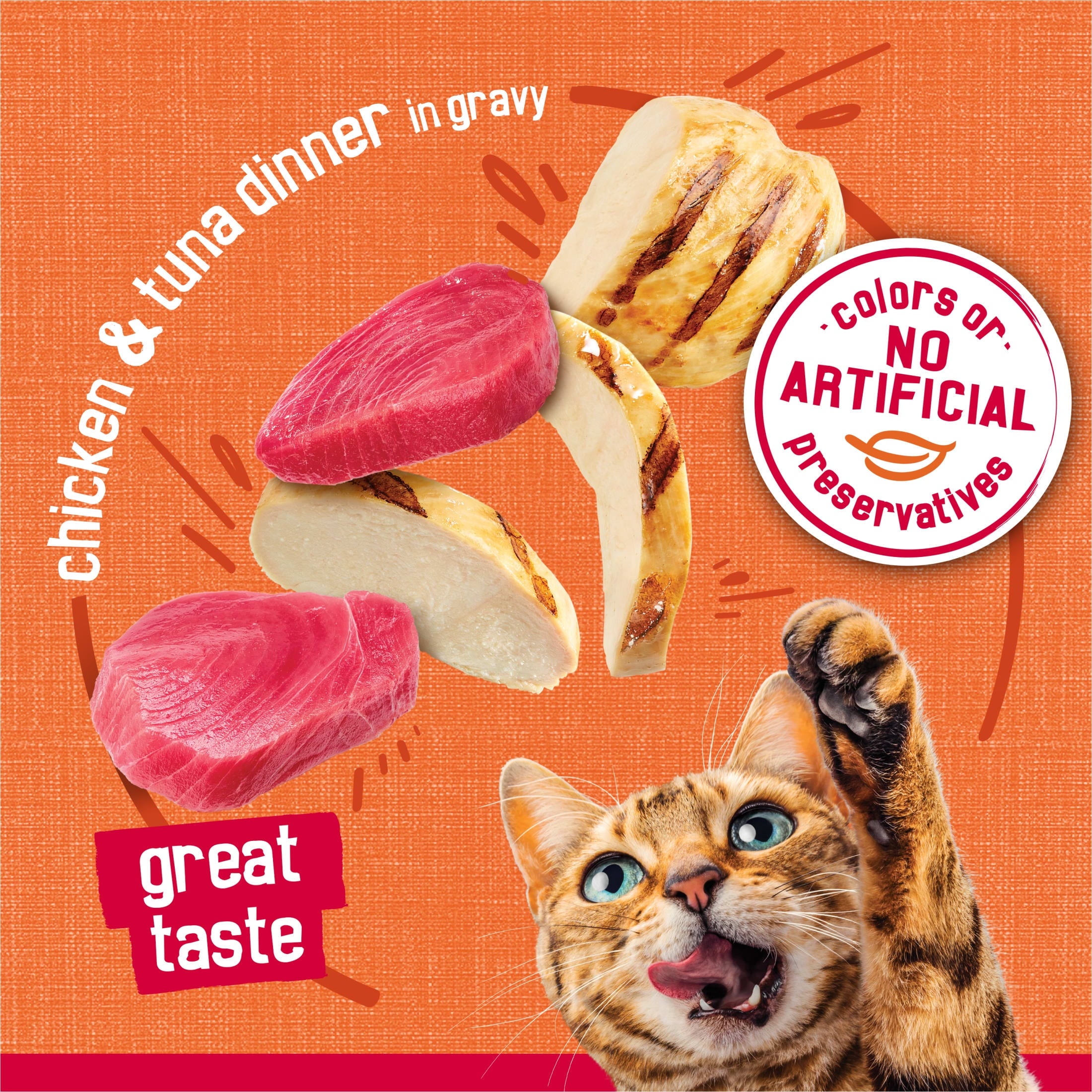 Purina Friskies Prime Filets - Chicken and Tuna Dinner in Gravy, Wet Cat Food, 5.5 oz Can - 12-Pack