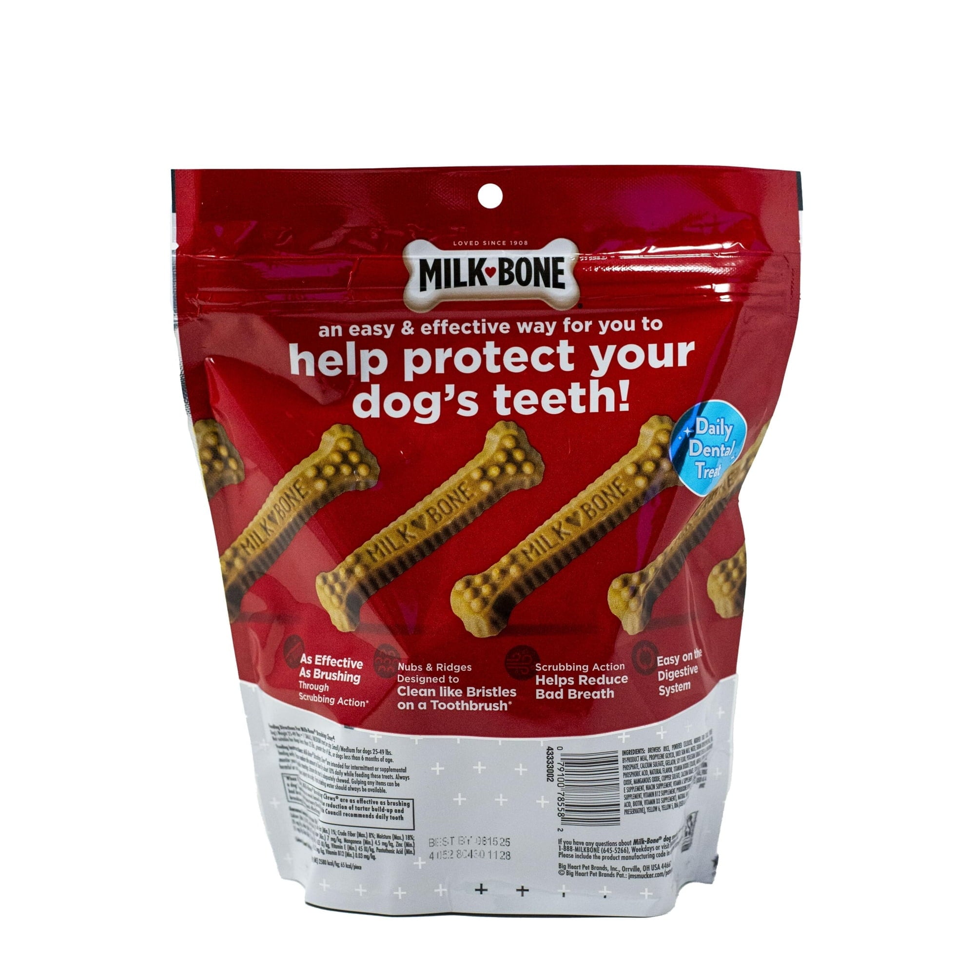 Dental Dog Treats - Brushing Chews - Small/Medium - Milk-Bone - MerlinsMart Zine + Rope Toy