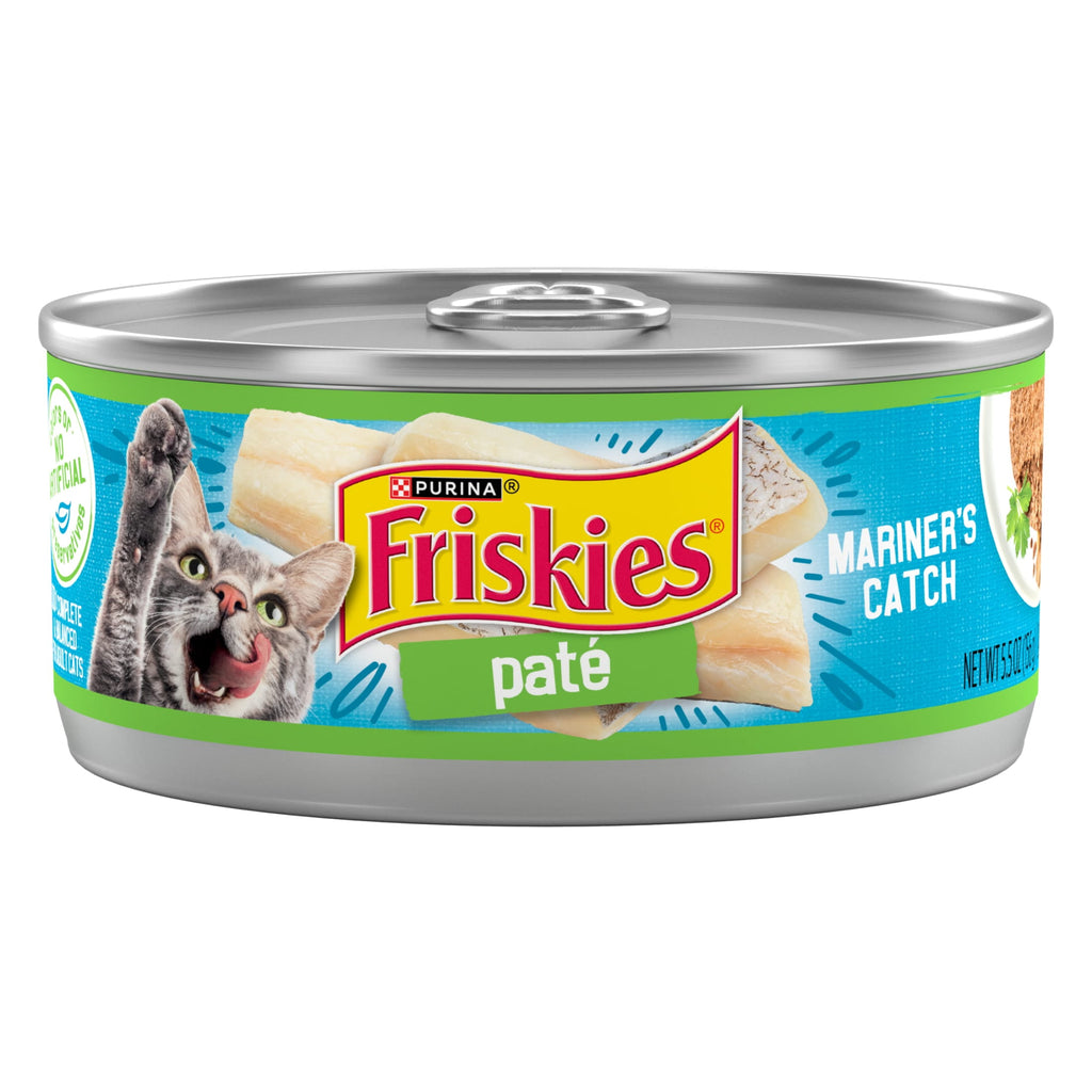 Purina Friskies Mariner's Catch Fish Flavor Pate Wet Cat Food - 5.5 oz Can - 12-Pack