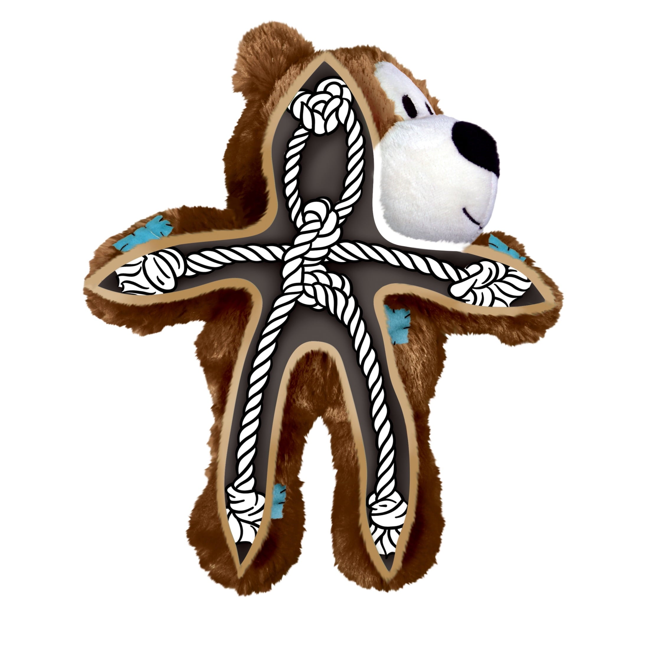 KONG® Wild Knots Internal Rope Skeleton Dog Toy - Giraffe, Small/Medium