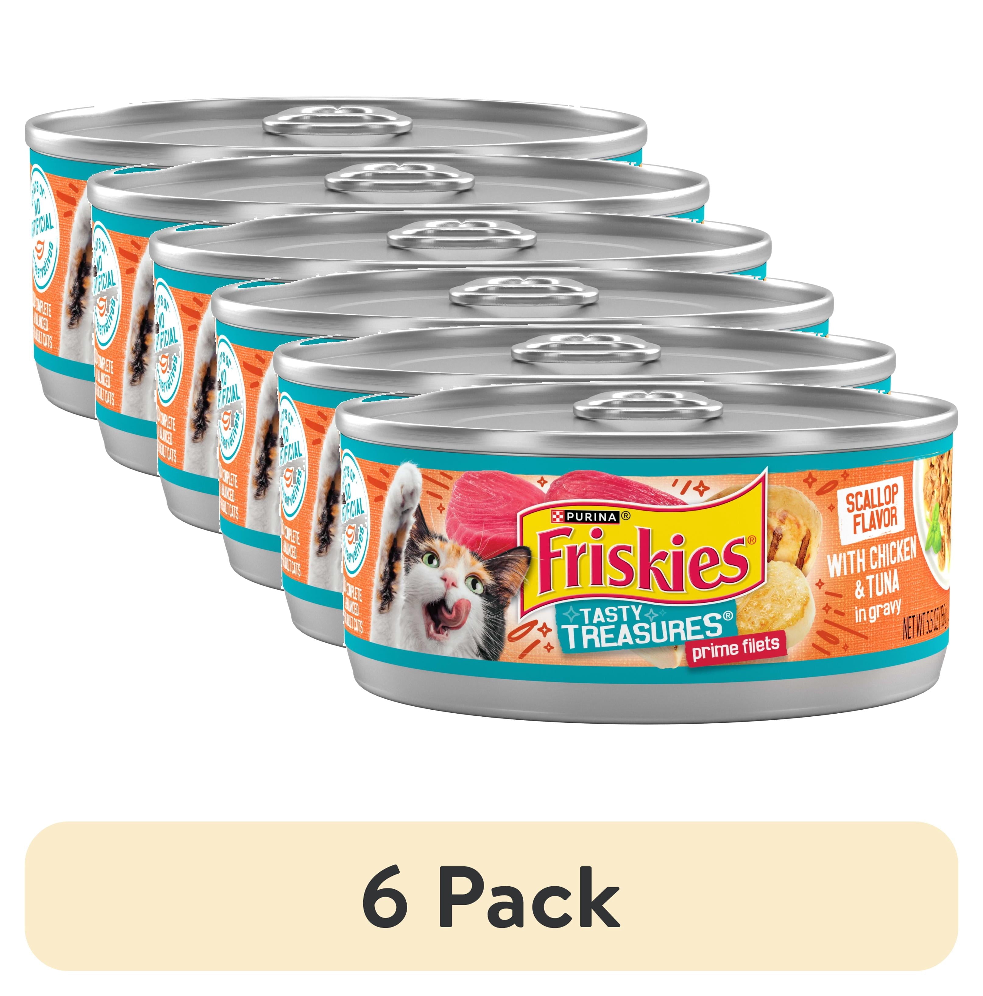 Purina Friskies Chicken and Tuna - Wet Cat Food, 5.5 oz Cans - 6-Pack