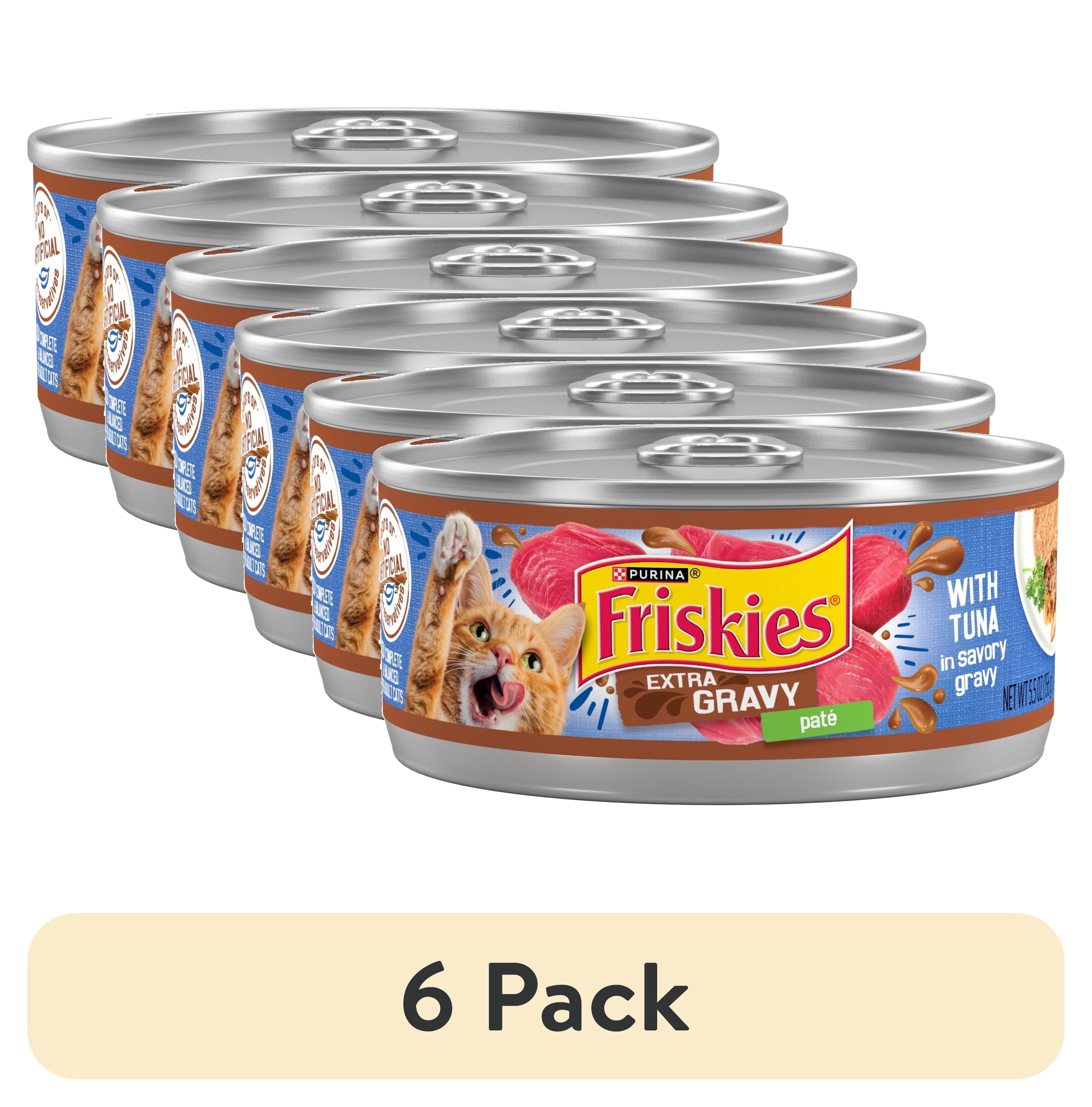 Purina Friskies Gravy Pate - Tuna, Wet Cat Food, 5.5 oz Can - 6-Pack