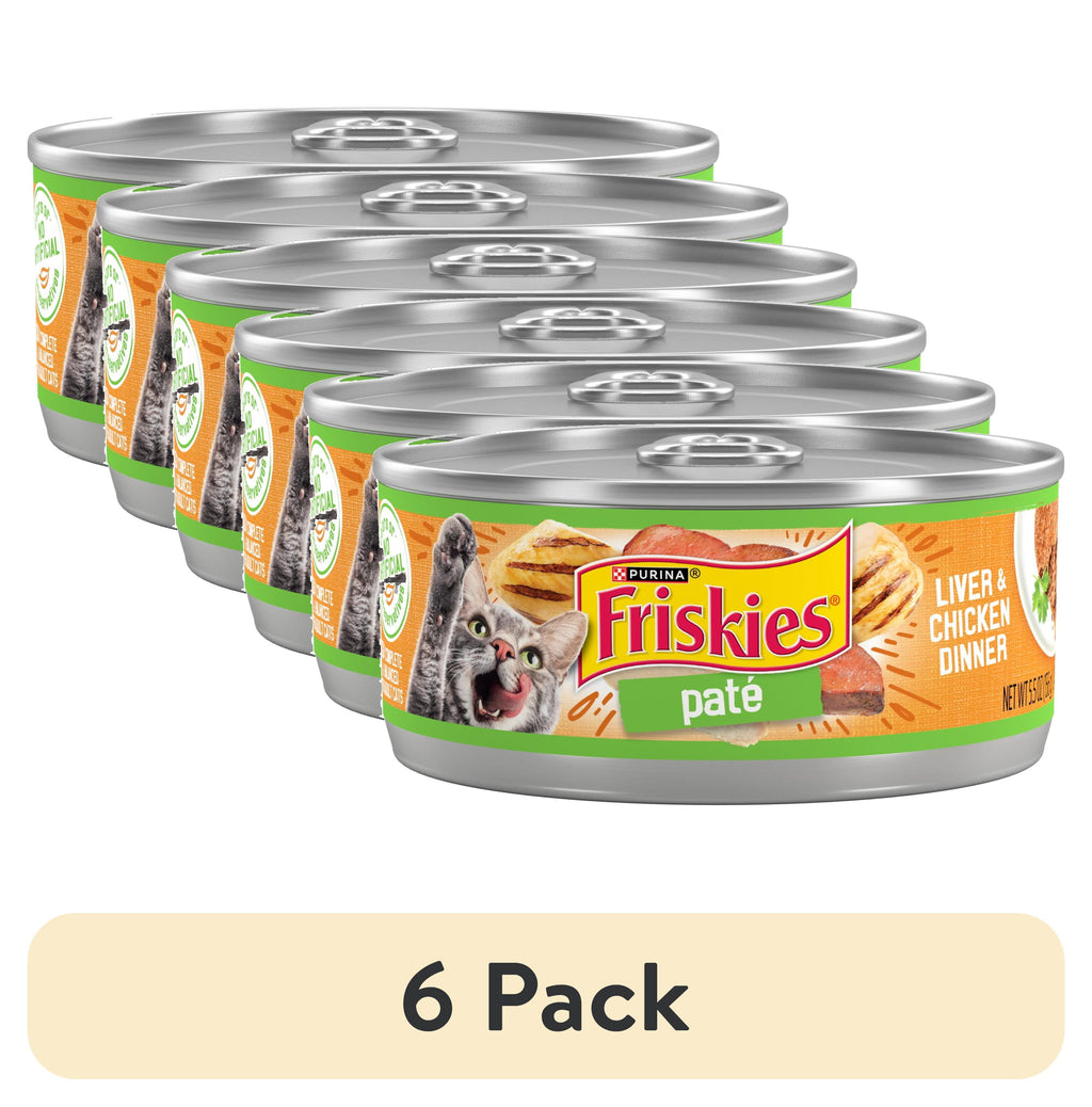 Purina Friskies Liver & Chicken Flavor Pate Wet Cat Food - 5.5 oz Can - 6-Pack